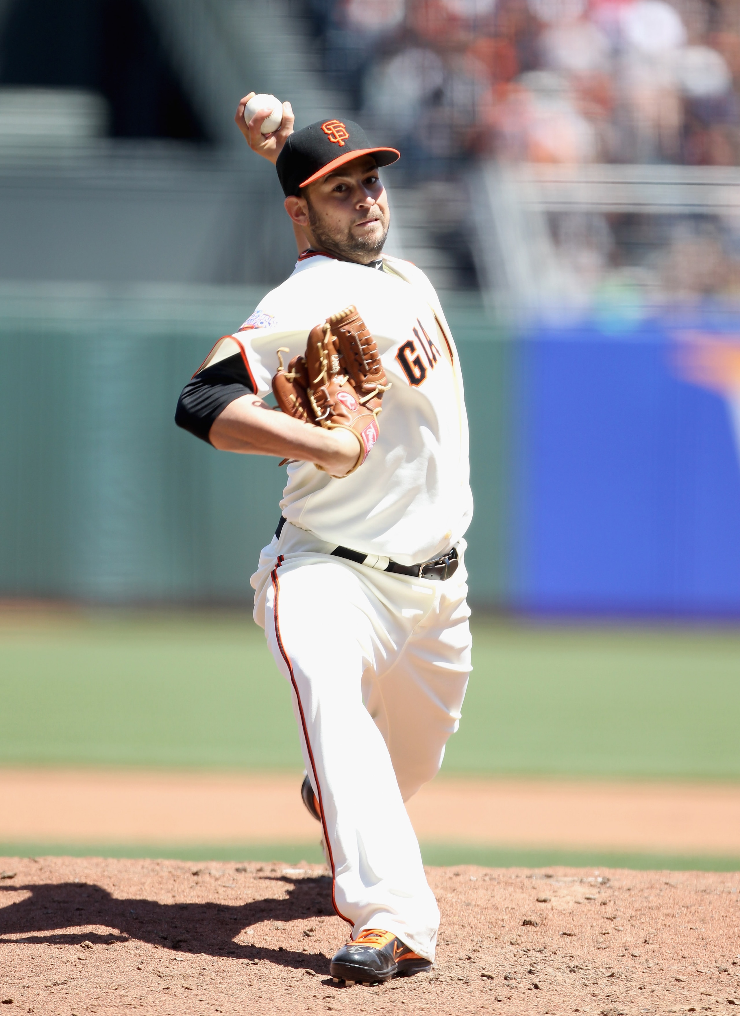 SAN FRANCISCO, CA - APRIL 24:  Jonathan Sanchez #57 of the San Francisco Giants in action against the Atlanta Braves at AT&T Park on April 24, 2011 in San Francisco, California.  (Photo by Ezra Shaw/Getty Images)