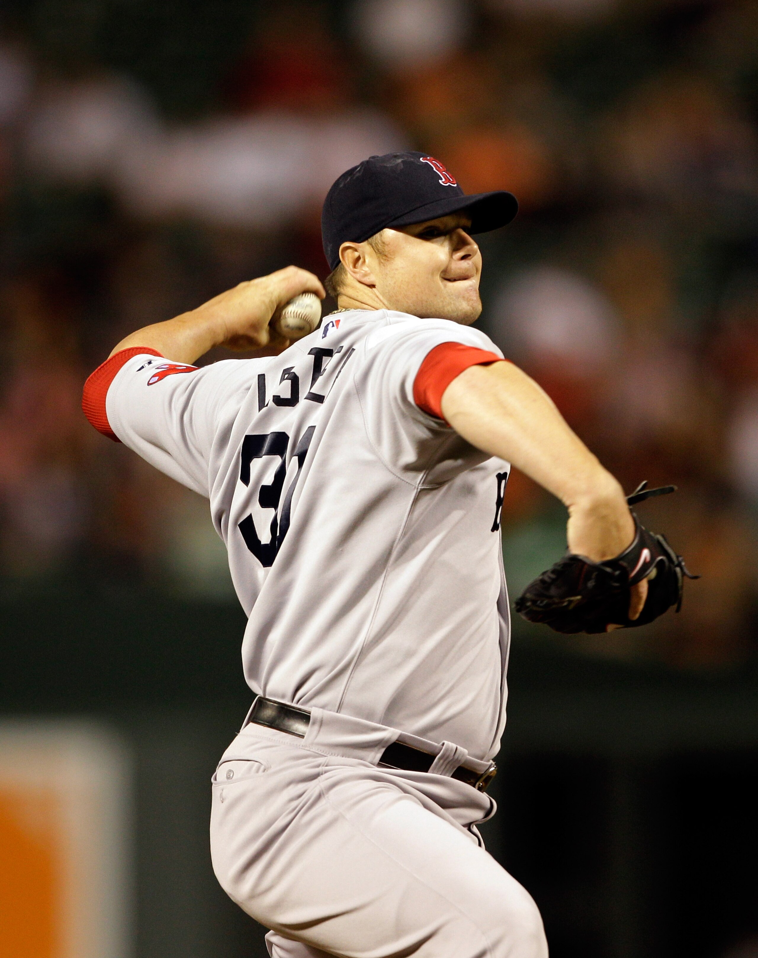 BALTIMORE, MD - APRIL 28:  Starting pitcher Jon Lester #31 of the Boston Red Sox delivers to a Baltimore Orioles batter at Oriole Park at Camden Yards on April 28, 2011 in Baltimore, Maryland.  (Photo by Rob Carr/Getty Images)
