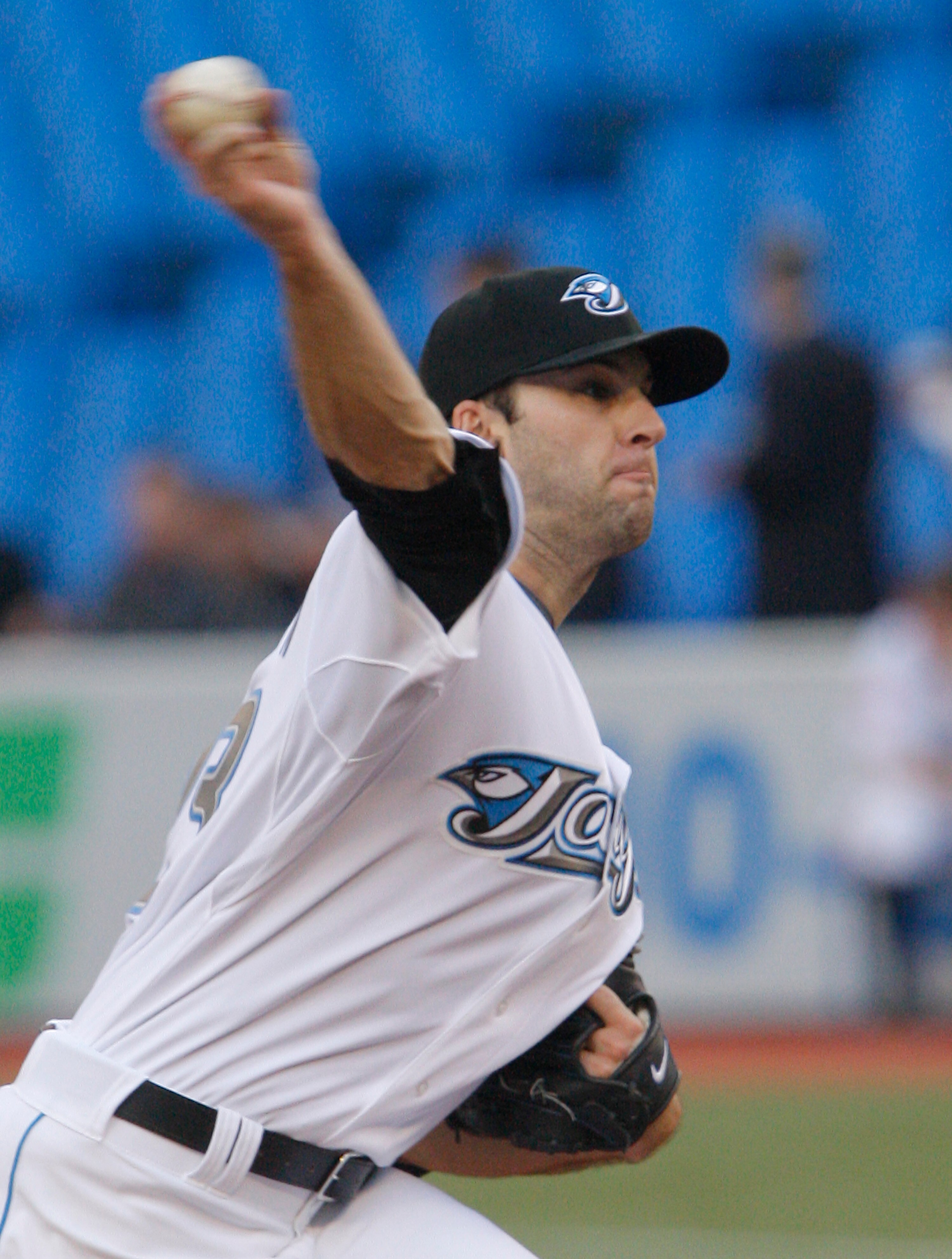 TORONTO, CANADA - MAY 9: Brandon Morrow #23 of the Toronto Blue Jays  throws during MLB action against the Detroit Tigers at the Rogers Centre May 9, 2011 in Toronto, Ontario, Canada. (Photo by Abelimages/Getty Images)
