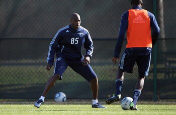 KANSAS CITY, MO - MARCH 23:  Chad Ochocinco begins tryout with Sporting Kansas City on March 23, 2011 in Kansas City, Missouri.  (Photo by Jamie Squire/Getty Images)