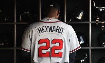 SAN FRANCISCO, CA - APRIL 22:  Jason Heyward #22 of the Atlanta Braves stands in the dugout before their game against the San Francisco Giants at AT&T Park on April 22, 2011 in San Francisco, California.  (Photo by Ezra Shaw/Getty Images)