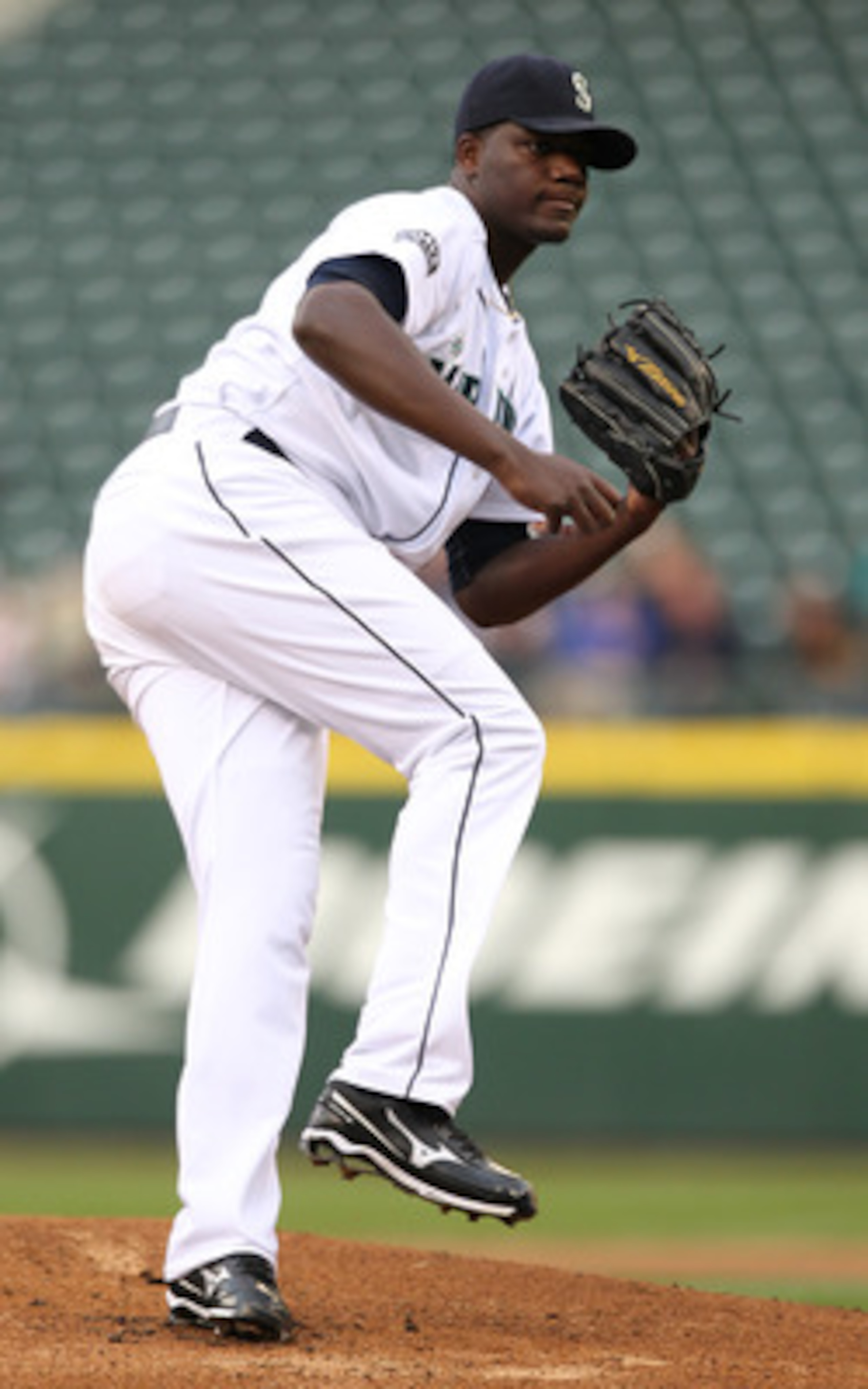 SEATTLE - MAY 04:  Starting pitcher Michael Pineda #36 of the Seattle Mariners pitches against the Texas Rangers at Safeco Field on May 4, 2011 in Seattle, Washington. (Photo by Otto Greule Jr/Getty Images)