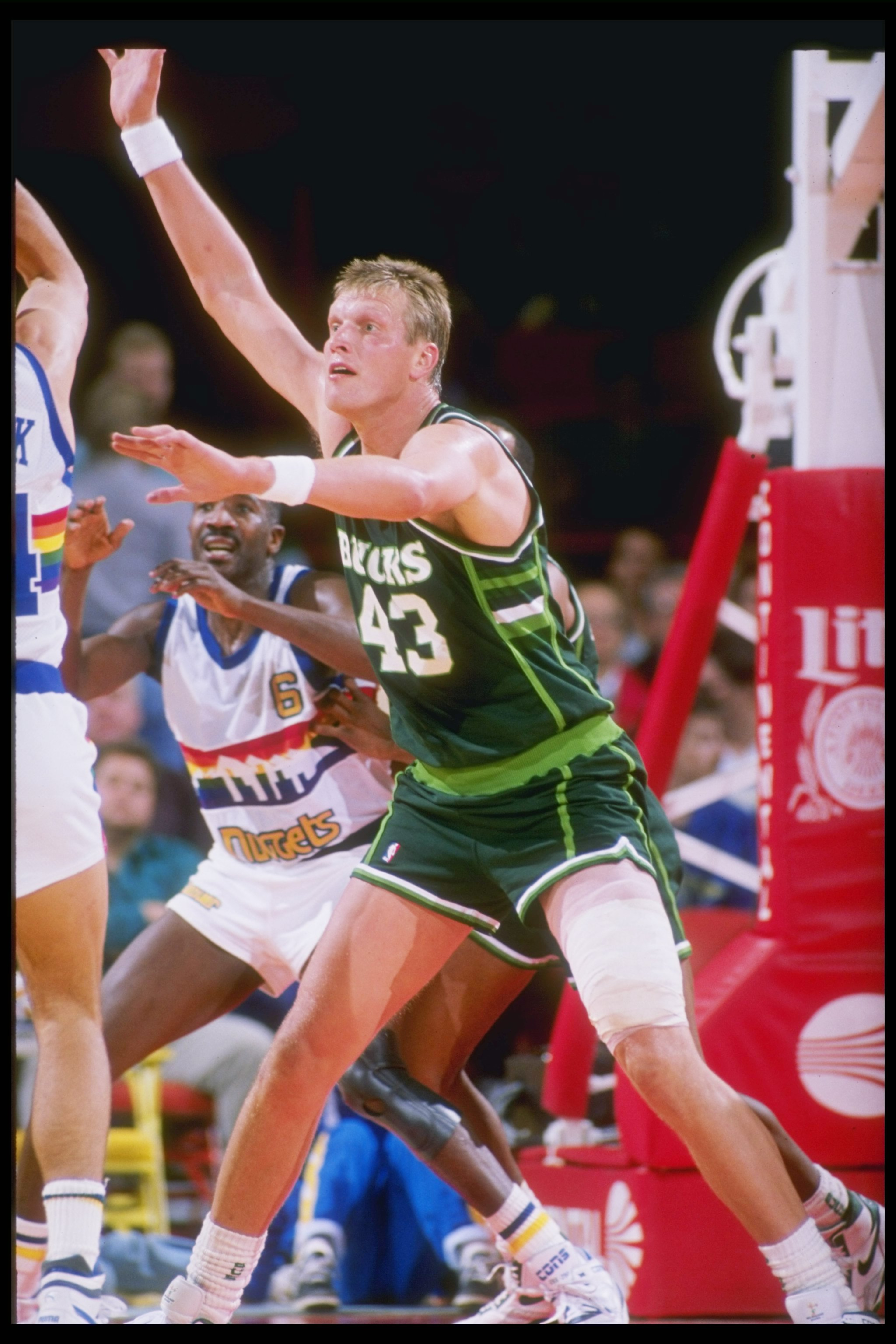 1989: Jack Sikma of the Milwaukee Bucks fights for position during a game against the Denver Nuggets at the McNichols Sports Arena in Denver, Colorado. Mandatory Credit: Tim de Frisco /Allsport 1989: Jack Sikma of the Milwaukee Bucks fights for position during a game against the Denver Nuggets at the McNichols Sports Arena in Denver, Colorado. Mandatory Credit: Tim de Frisco /Allsport
