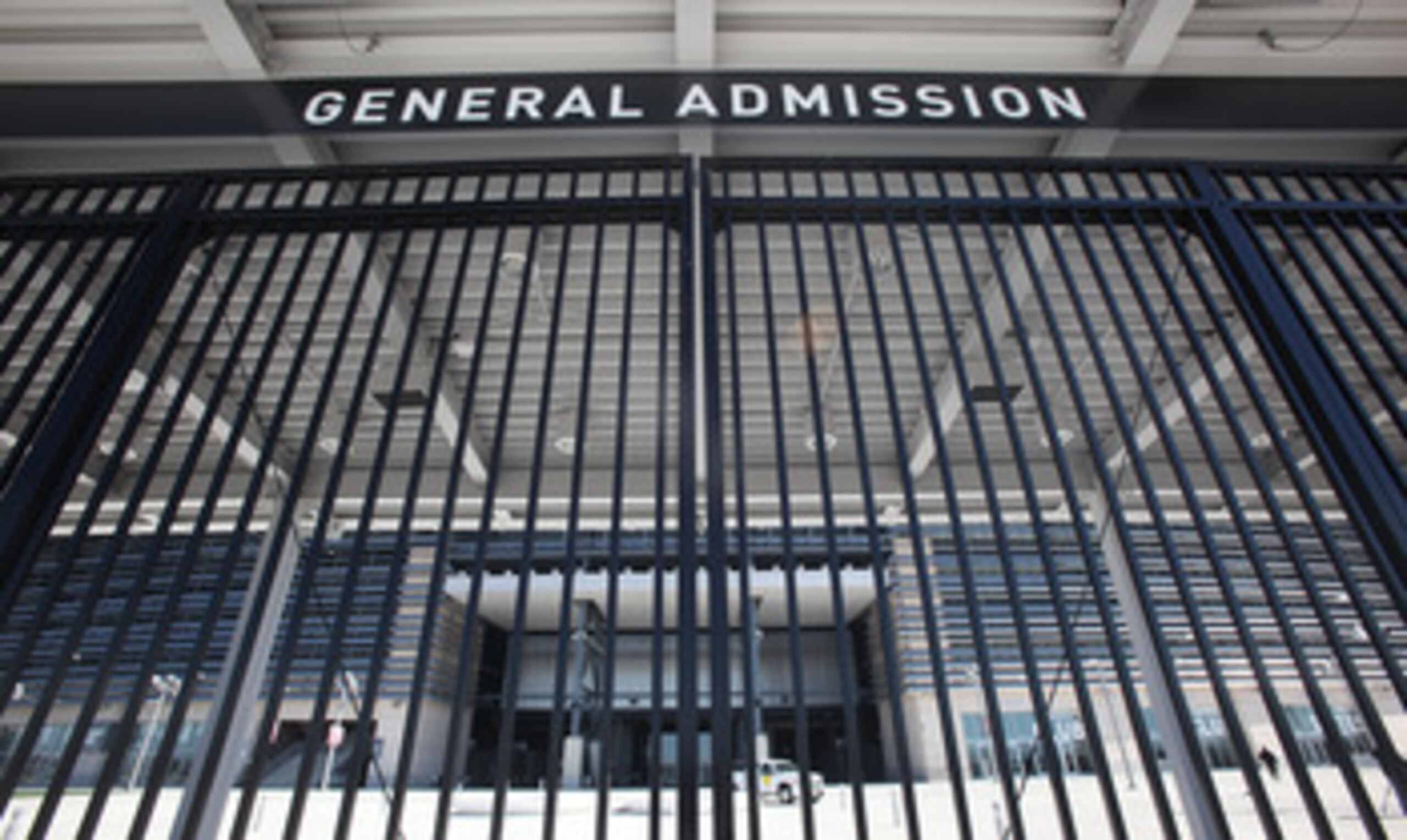 EAST RUTHERFORD, NJ - MARCH 03:  A locked general admission gate is seen at New Meadowlands Stadium, home of the NFLÂs New York Jets and New York Giants, March 3, 2011 in East Rutherford, New Jersey. Last minute negotiations between the NFL owners and its