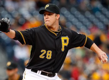 PITTSBURGH - MAY 06:  Paul Maholm #28 of the Pittsburgh Pirates pitches against the Houston Atros during the game on May 6, 2011 at PNC Park in Pittsburgh, Pennsylvania.  (Photo by Jared Wickerham/Getty Images)