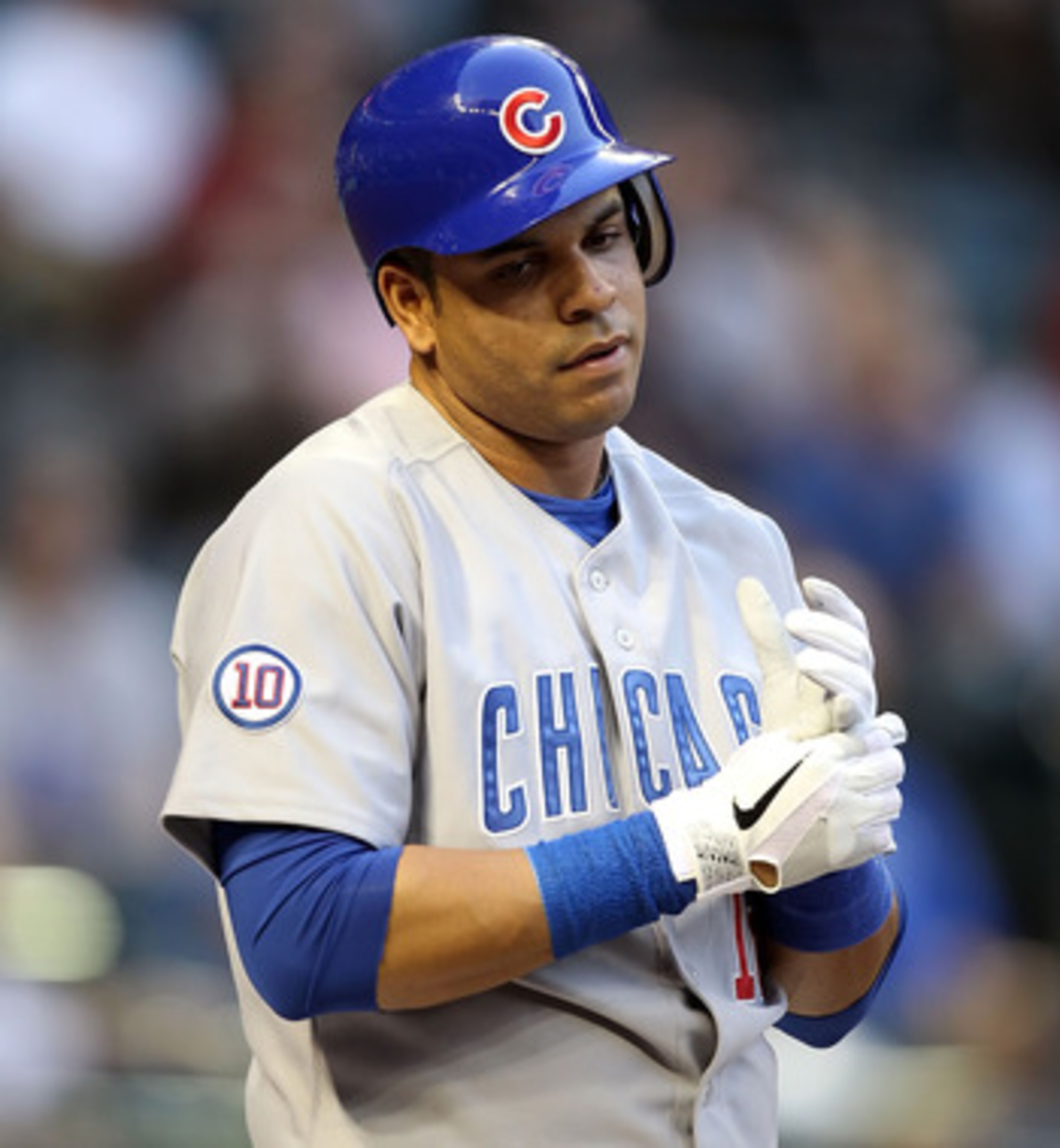 PHOENIX, AZ - APRIL 28:  Aramis Ramirez #16 of the Chicago Cubs waits to bat during the Major League Baseball game against the Arizona Diamondbacks at Chase Field on April 28, 2011 in Phoenix, Arizona.  The Diamondbacks defeated the Cubs 11-2.  (Photo by