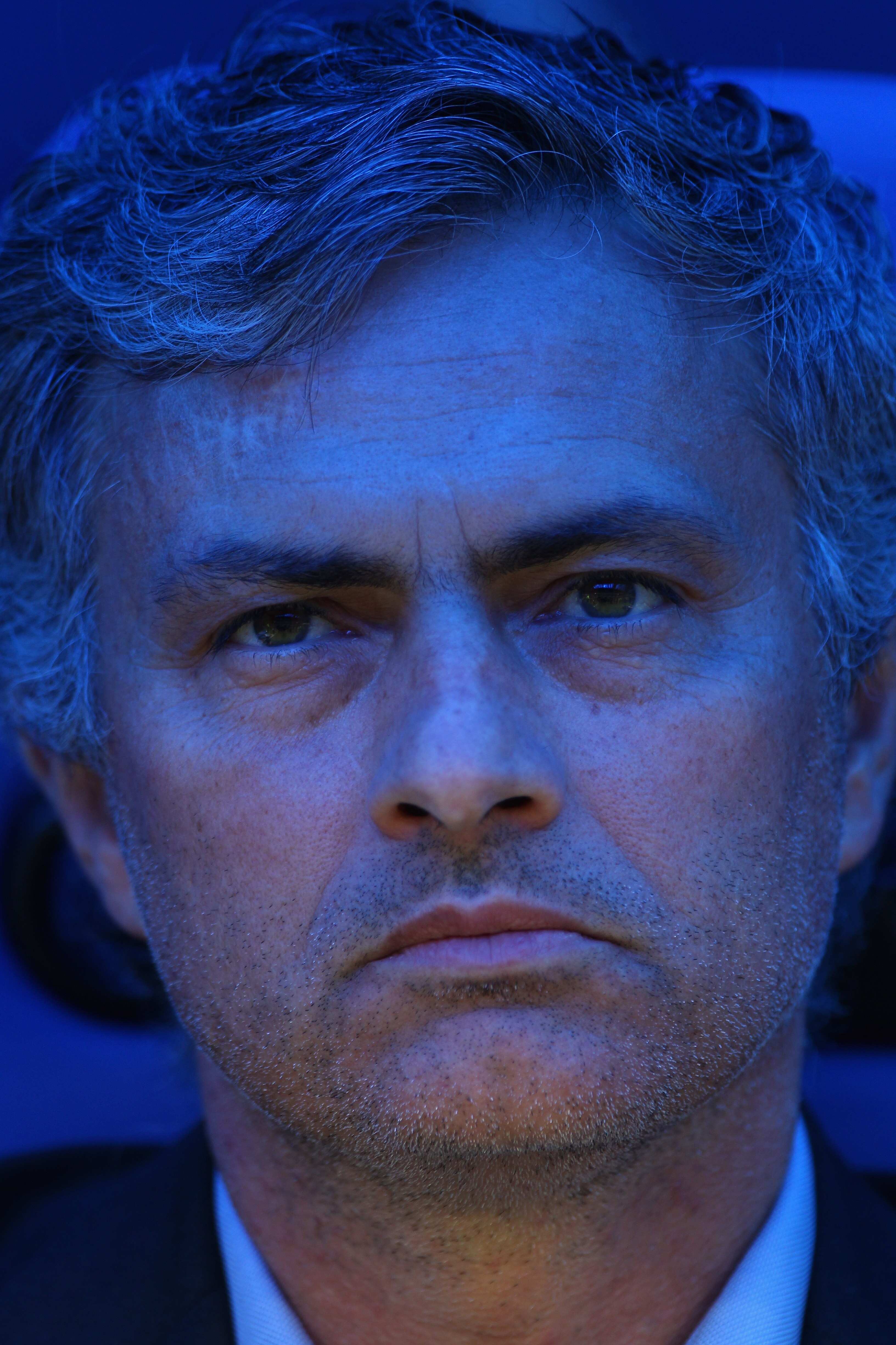 MADRID, SPAIN - APRIL 30:  Jose Mourinho, coach of Real Madrid looks on before the La Liga match between Real Madrid and Real Zaragoza at Estadio Santiago Bernabeu on April 30, 2011 in Madrid, Spain.  (Photo by Julian Finney/Getty Images)