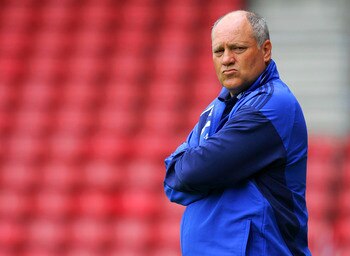 SOUTHAMPTON, UNITED KINGDOM - JULY 18: Manager of Ajax Martin Jol looks on prior the Pre Season Friendly match between Southampton and Ajax at St Mary's Stadium on July 18, 2009 in Southampton, England. (Photo by Tom Dulat/Getty Images)