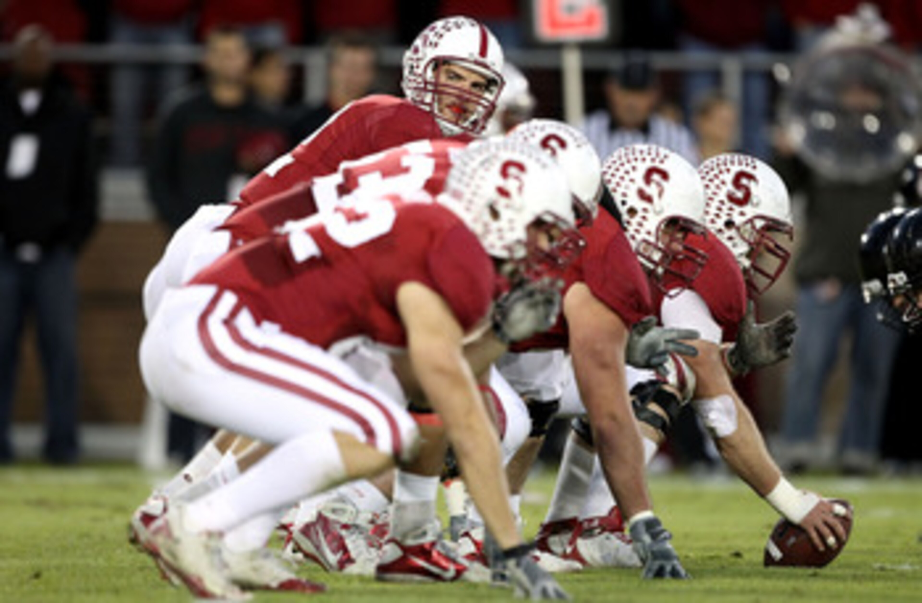 PALO ALTO, CA - NOVEMBER 27:  Andrew Luck #12 of the Stanford Cardinal lines up his team against the Oregon State Beavers at Stanford Stadium on November 27, 2010 in Palo Alto, California.  (Photo by Ezra Shaw/Getty Images)
