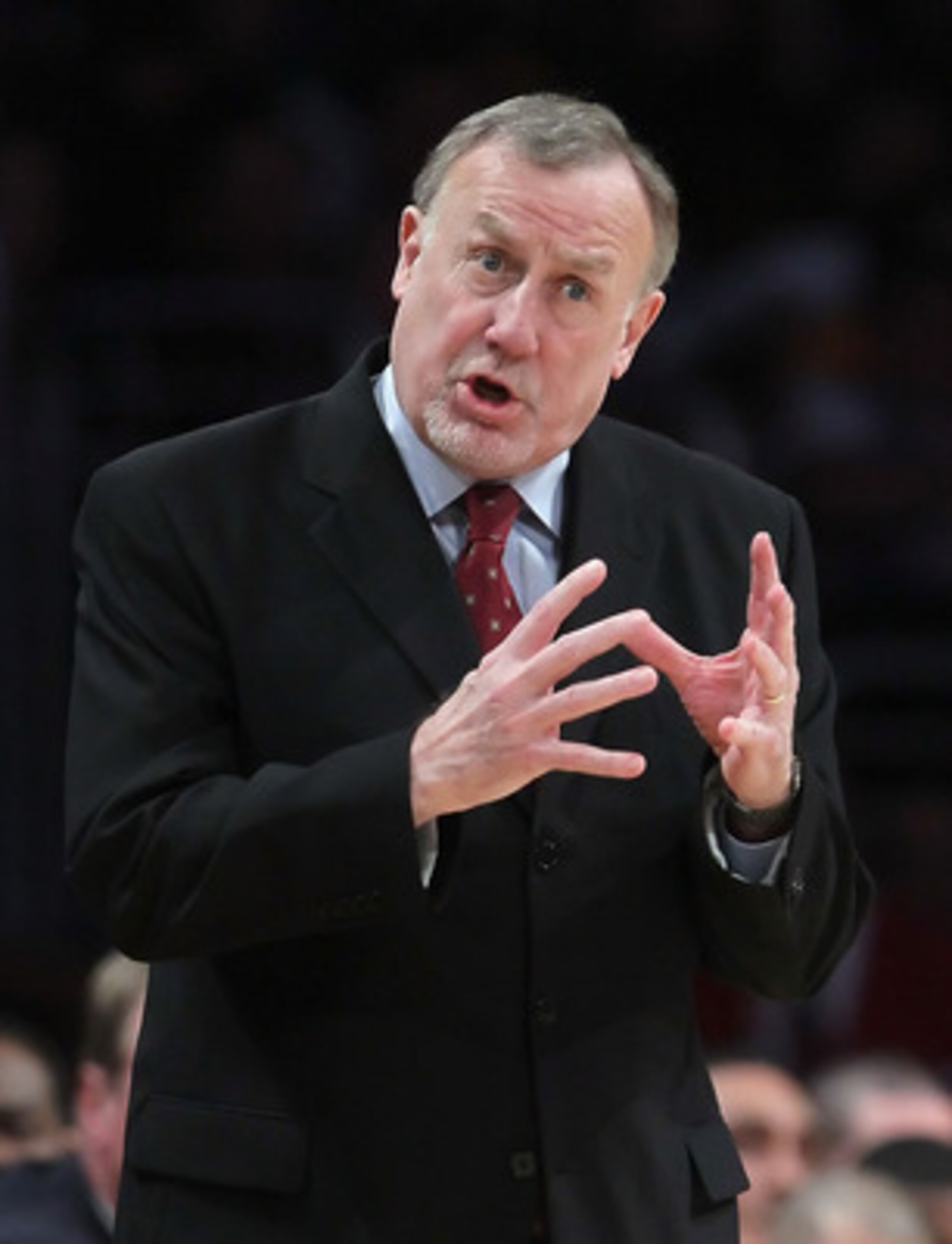 LOS ANGELES, CA - FEBRUARY 01:  Houston Rockets head coach Rick Adelman gestures during the game against the Los Angeles Lakers at Staples Center on February 1, 2011 in Los Angeles, California. The Lakers defeated the Rockets 114-106. NOTE TO USER: User e