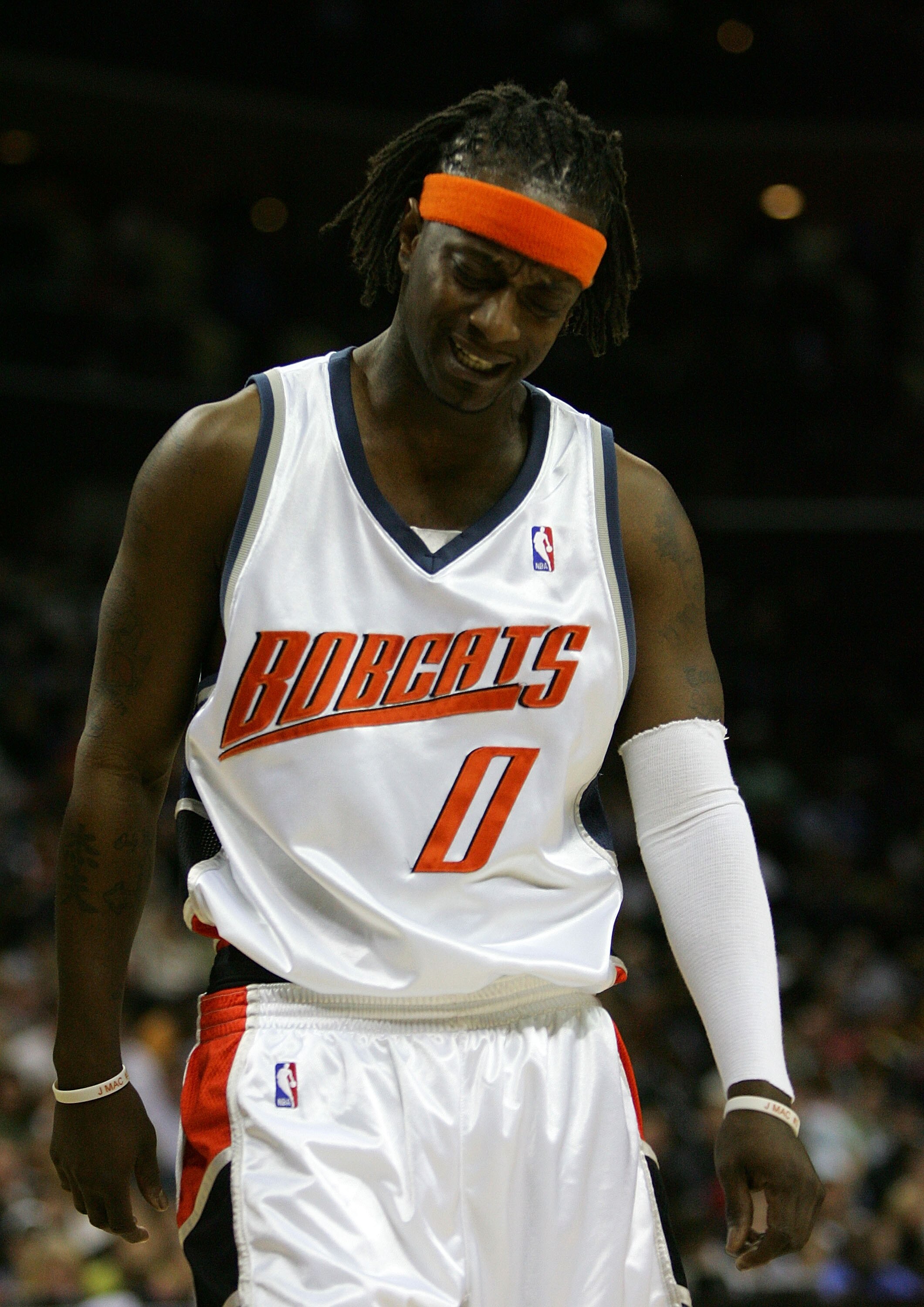 CHARLOTTE, NC - NOVEMBER 24:  Jeff McInnis #0 of the Charlotte Bobcats reacts to a call during their game against the Boston Celtics at Charlotte Bobcats Arena on November 24, 2007 in Charlotte, North Carolina. NOTE TO USER: User expressly acknowledges an