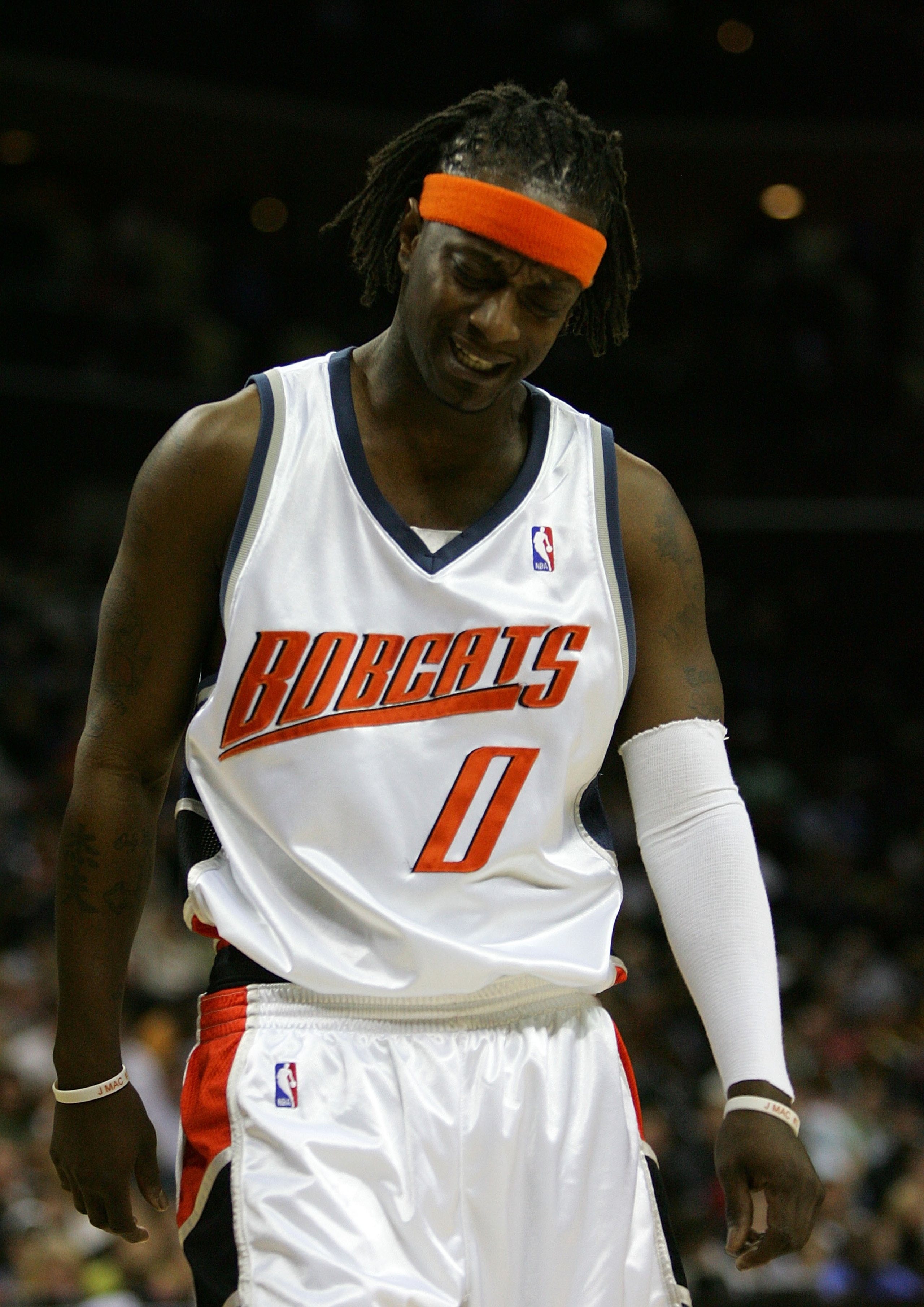 CHARLOTTE, NC - NOVEMBER 24:  Jeff McInnis #0 of the Charlotte Bobcats reacts to a call during their game against the Boston Celtics at Charlotte Bobcats Arena on November 24, 2007 in Charlotte, North Carolina. NOTE TO USER: User expressly acknowledges an