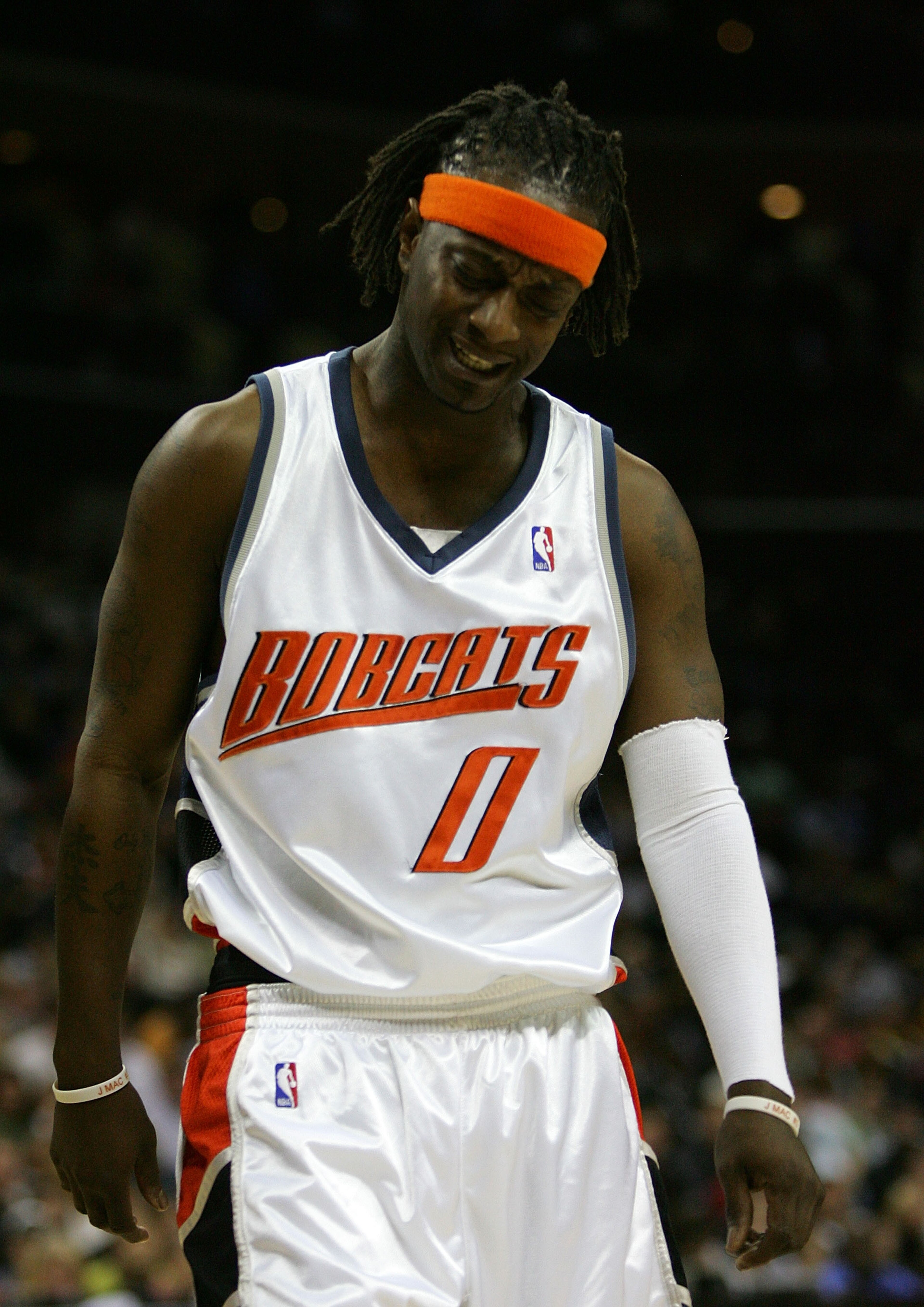 CHARLOTTE, NC - NOVEMBER 24:  Jeff McInnis #0 of the Charlotte Bobcats reacts to a call during their game against the Boston Celtics at Charlotte Bobcats Arena on November 24, 2007 in Charlotte, North Carolina. NOTE TO USER: User expressly acknowledges an