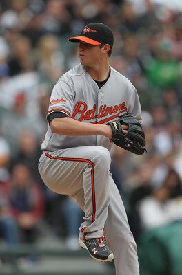 CHICAGO, IL - MAY 01: Starting pitcher Zach Britton #53 of the Baltimore Orioles delivers the ball against the Chicago White Sox at U.S. Cellular Field on May 1, 2011 in Chicago, Illinois. The Orioles defeated the White Sox 6-4. (Photo by Jonathan Daniel/