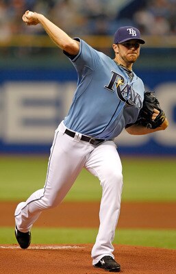 ST PETERSBURG, FL - APRIL 03:  Pitcher Wade Davis #40 of the Tampa Bay Rays pitches against the Baltimore Orioles during the game at Tropicana Field on April 3, 2011 in St. Petersburg, Florida.  (Photo by J. Meric/Getty Images)