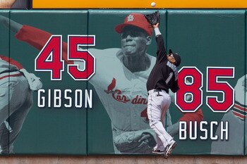 ST. LOUIS, MO - MAY 5: Emilio Bonifacio #1 of the Florida Marlins catches a fly ball against the St. Louis Cardinals at Busch Stadium on May 5, 2011 in St. Louis, Missouri.  (Photo by Dilip Vishwanat/Getty Images)