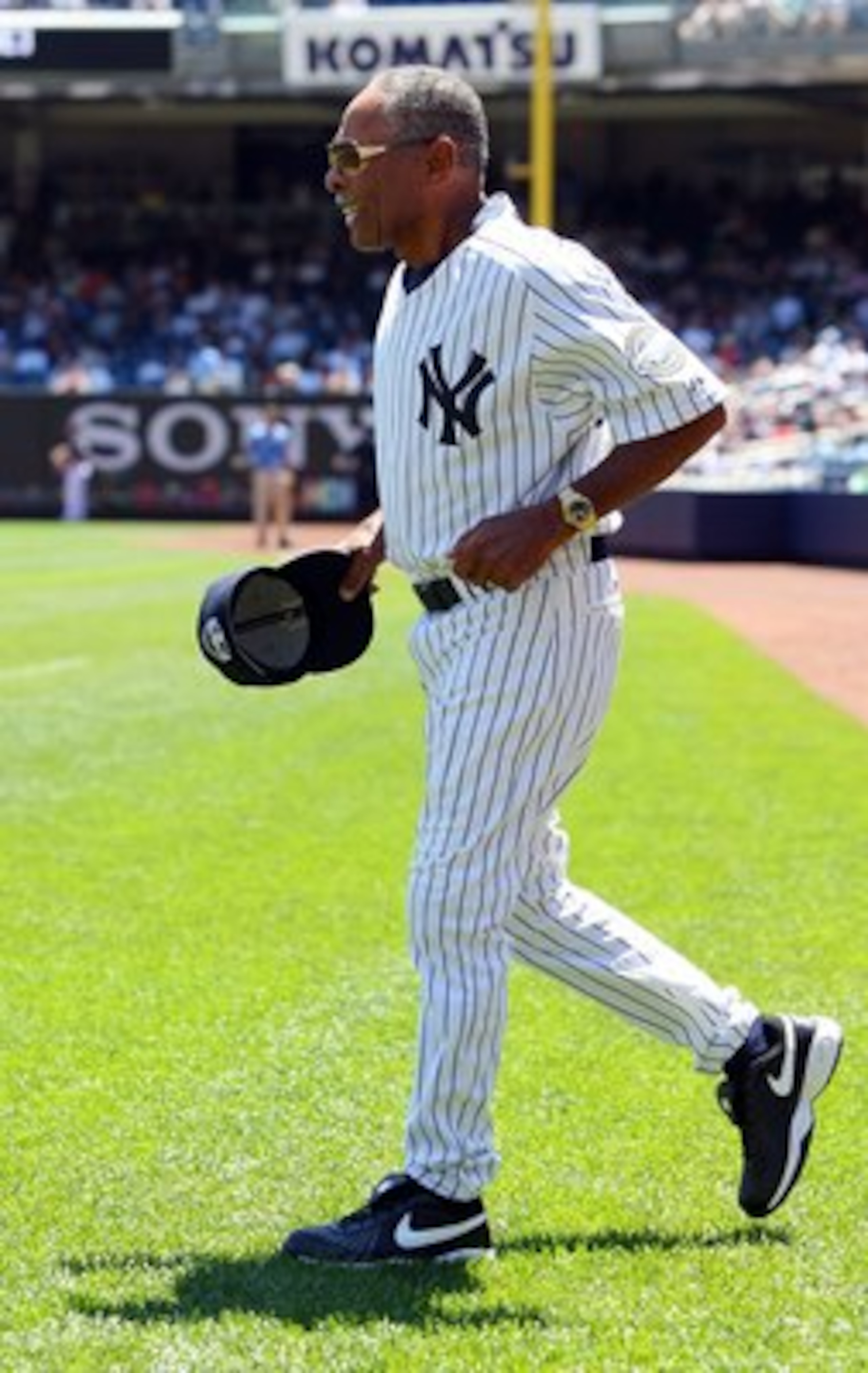 NEW YORK - JULY 19:  Former New York Yankee Horace Clarke is introduced during the teams 63rd Old Timers Day before the game against the Detroit Tigers on July 19, 2009 at Yankee Stadium in the Bronx borough of New York City.  (Photo by Jim McIsaac/Getty 
