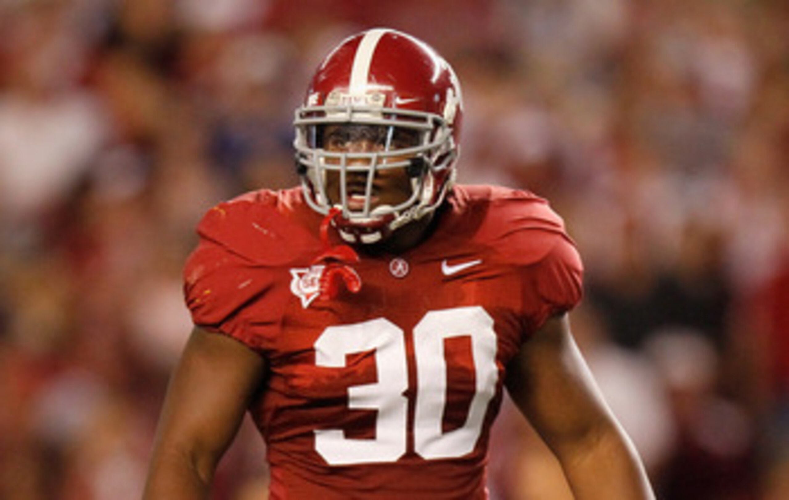 TUSCALOOSA, AL - OCTOBER 02:  Dont'a Hightower #30 of the Alabama Crimson Tide against the Florida Gators at Bryant-Denny Stadium on October 2, 2010 in Tuscaloosa, Alabama.  (Photo by Kevin C. Cox/Getty Images)