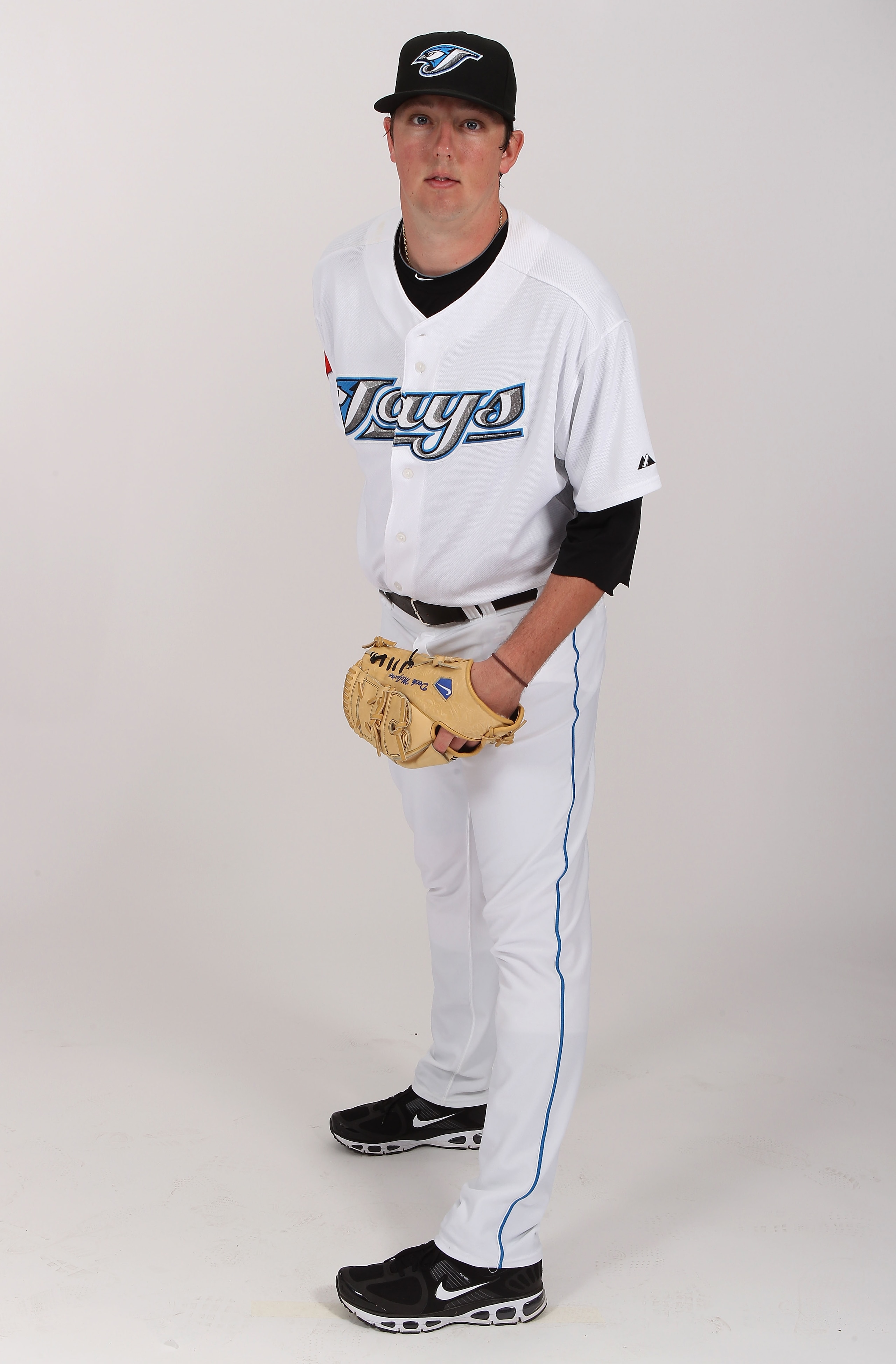 DUNEDIN, FL - FEBRUARY 20:  Deck McGuire #72 of the Toronto Blue Jays poses during photo day at Florida Auto Exchange Stadium on February 20, 2011 in Dunedin, Florida.  (Photo by Nick Laham/Getty Images)