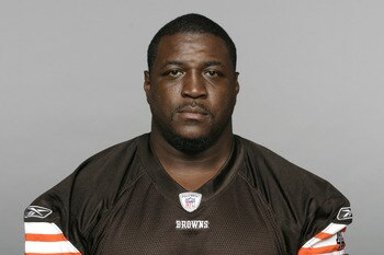 BEREA, OH - CIRCA 2010: In this handout image provided by the NFL,  Robaire Smith of the Cleveland Browns  poses for his 2010 NFL headshot circa 2010 in Berea, Ohio. (Photo by NFL via Getty Images)