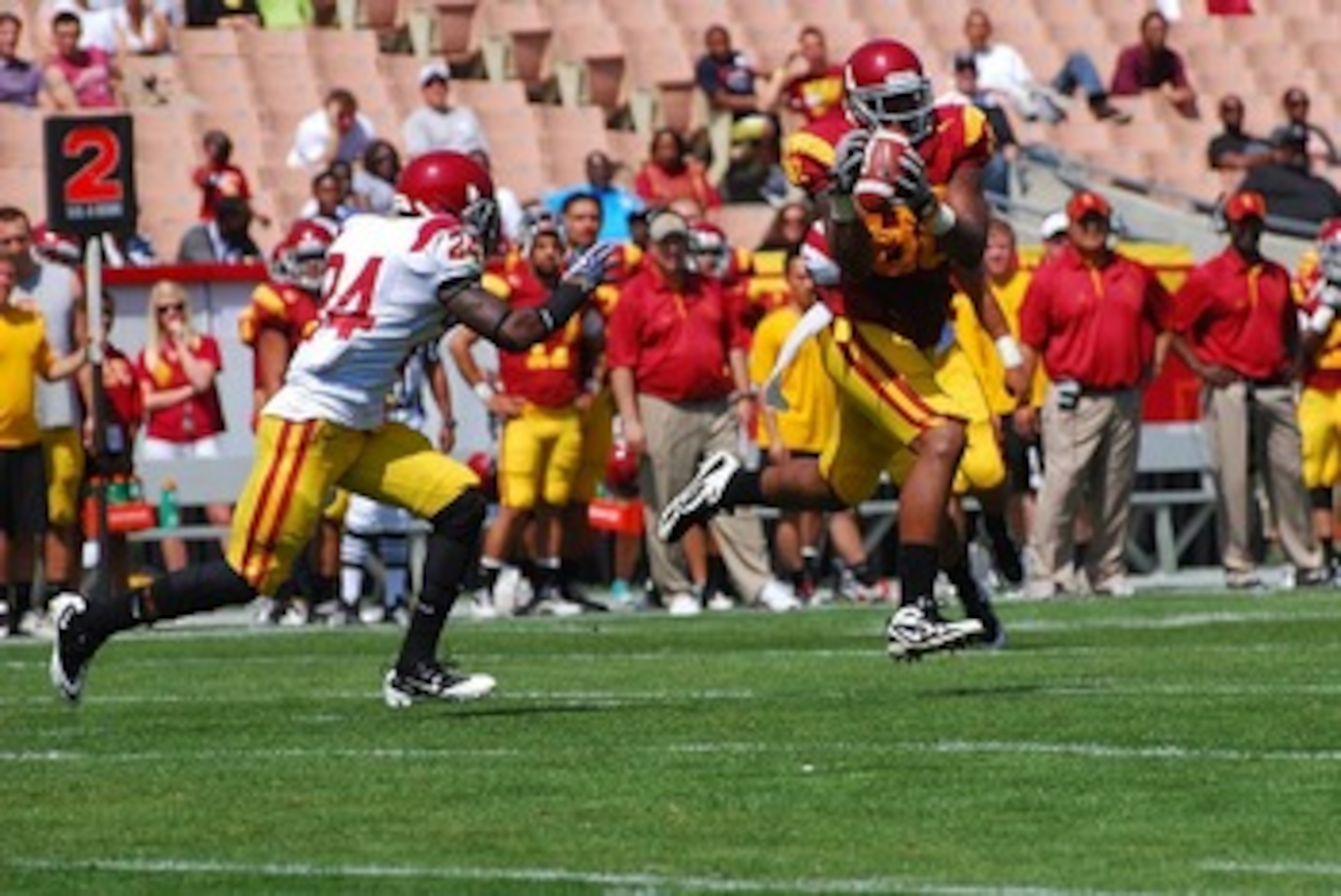 Redshirt freshman TE Xavier Grimble is one five very good USC tight ends