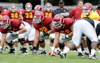 USC offensive line was the weakest part of the team during spring practice due to injuries