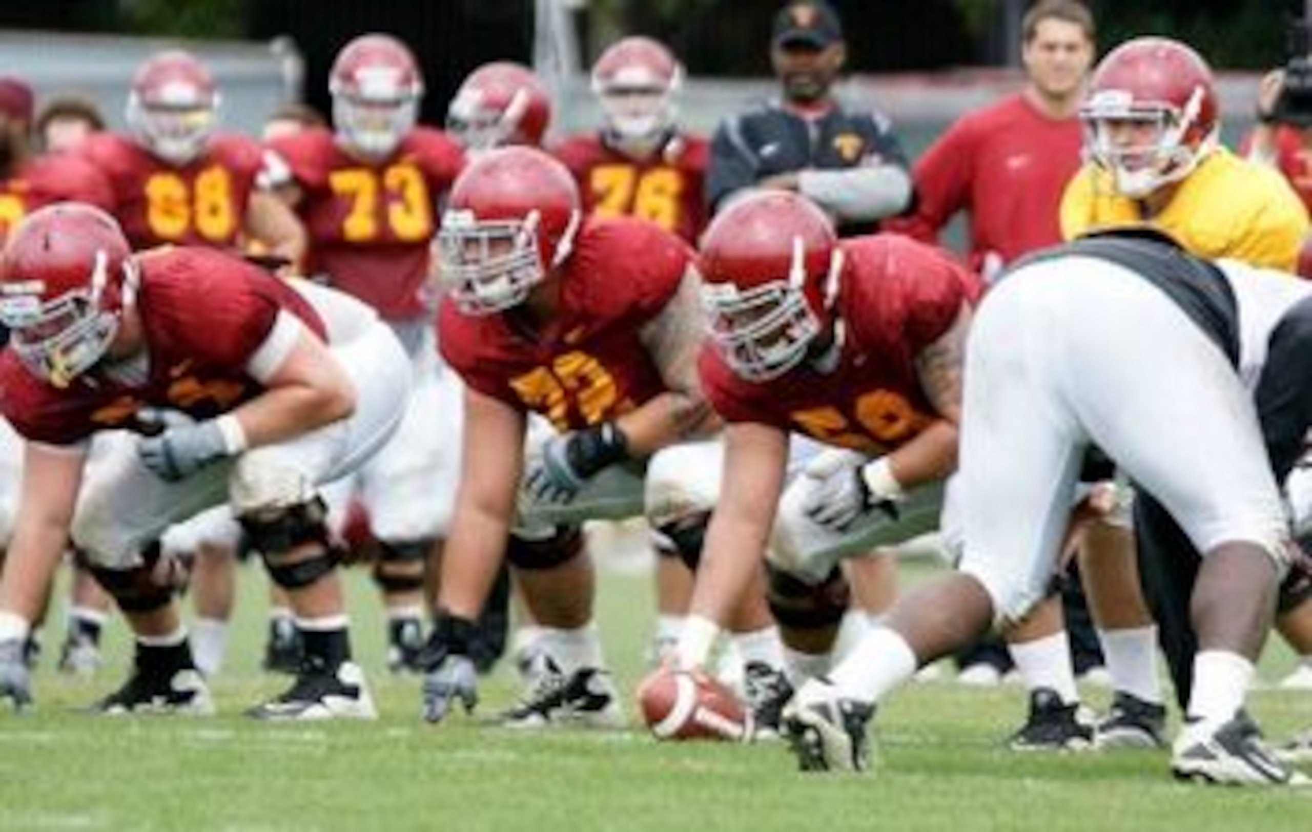 USC offensive line was the weakest part of the team during spring practice due to injuries
