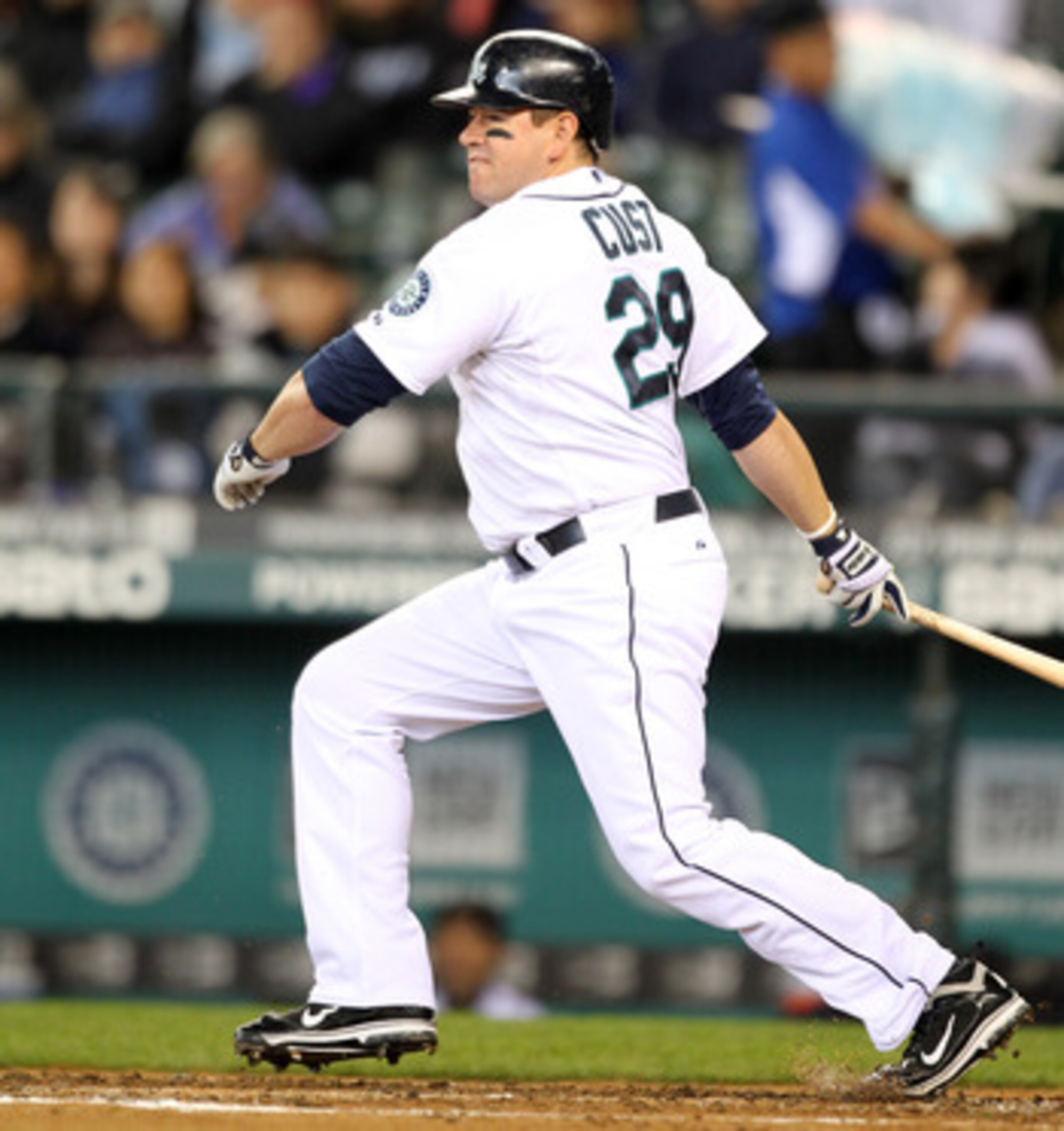 SEATTLE, WA - APRIL 13: Jack Cust #29 of the Seattle Mariners bats against the Toronto Blue Jays at Safeco Field on April 13, 2011 in Seattle, Washington. (Photo by Otto Greule Jr/Getty Images) SEATTLE, WA - APRIL 13: Jack Cust #29 of the Seattle Mariners bats against the Toronto Blue Jays at Safeco Field on April 13, 2011 in Seattle, Washington. (Photo by Otto Greule Jr/Getty Images)
