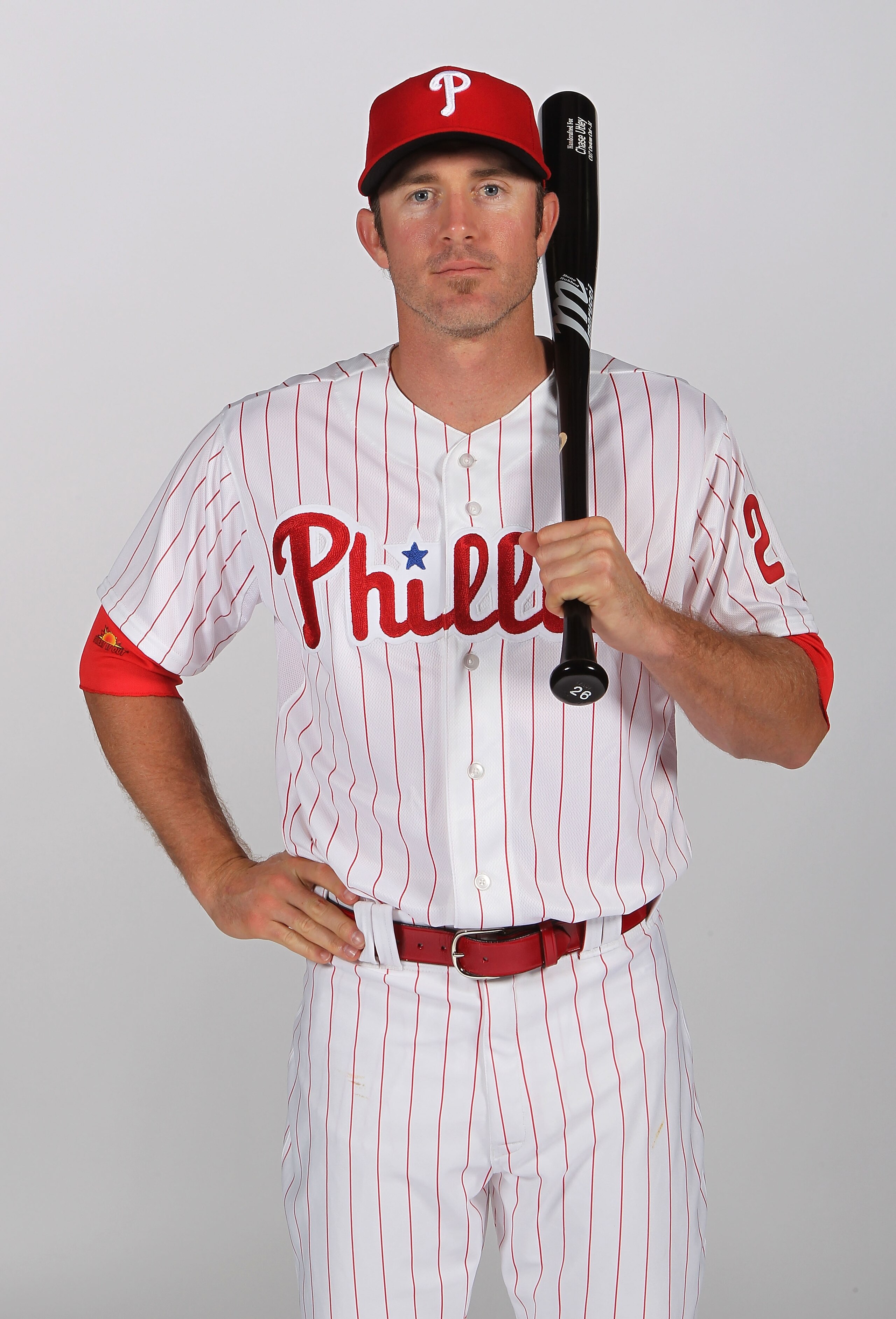CLEARWATER, FL - FEBRUARY 22:  Chase Utley #26 of the Philadelphia Phillies poses for a photo during Spring Training Media Photo Day at Bright House Networks Field on February 22, 2011 in Clearwater, Florida.  (Photo by Nick Laham/Getty Images)