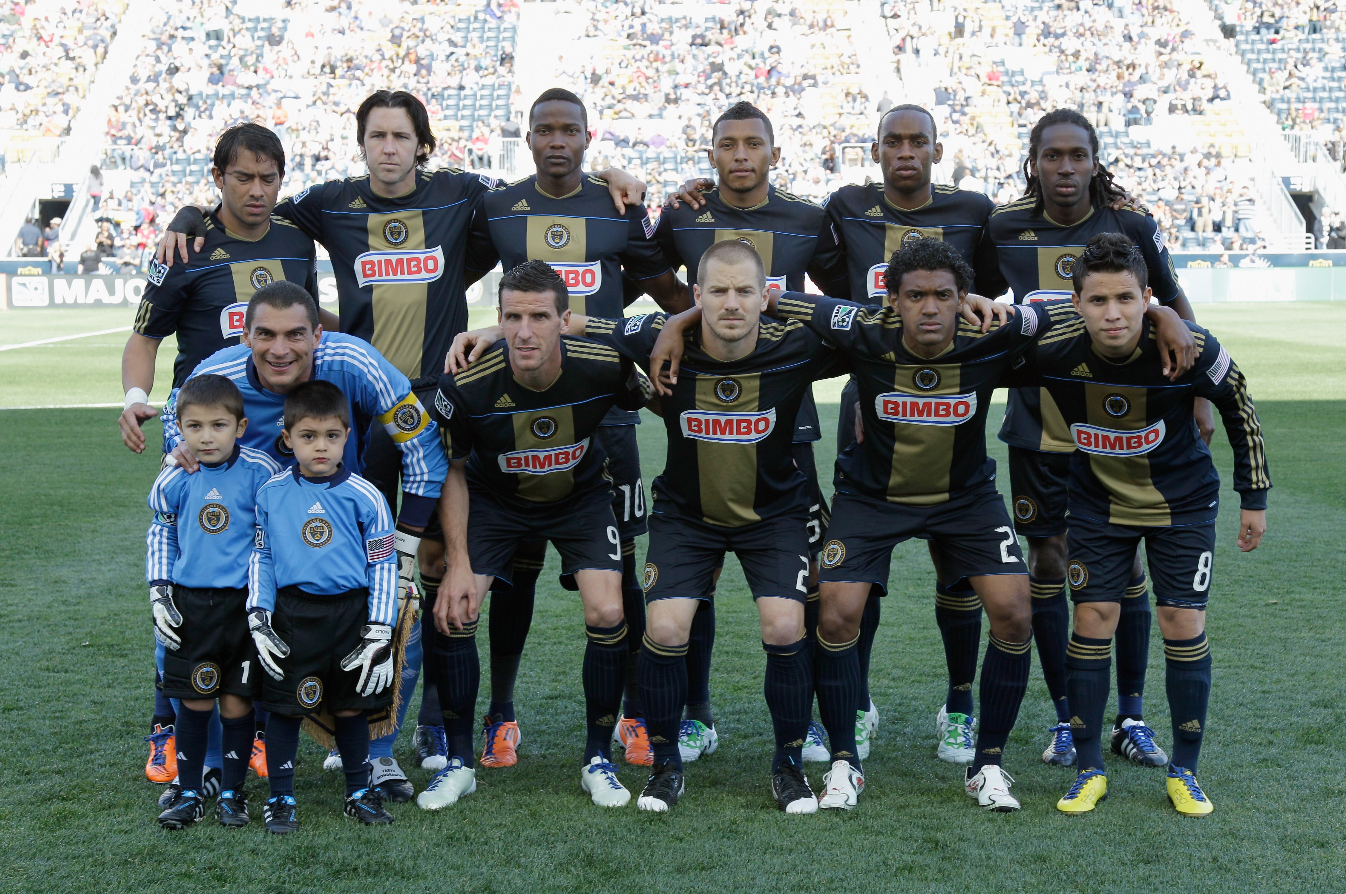 CHESTER, PA - APRIL 30: Members of the Philadelphia Union pose for a photo before the start of their match against the San Jose Earthquakes at PPL Park on April 30, 2011 in Chester, Pennsylvania.  (Photo by Rob Carr/Getty Images)