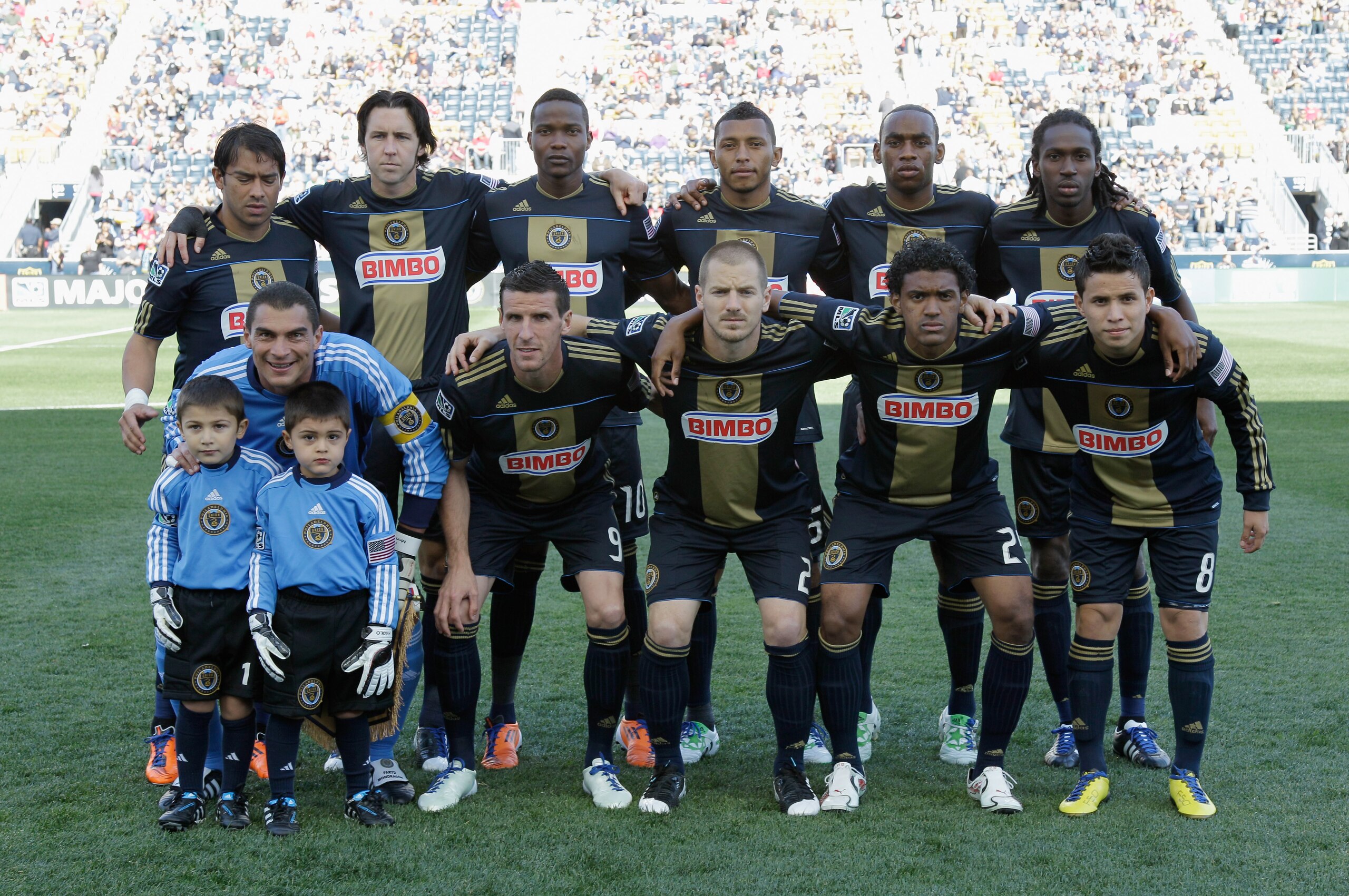 CHESTER, PA - APRIL 30: Members of the Philadelphia Union pose for a photo before the start of their match against the San Jose Earthquakes at PPL Park on April 30, 2011 in Chester, Pennsylvania.  (Photo by Rob Carr/Getty Images)