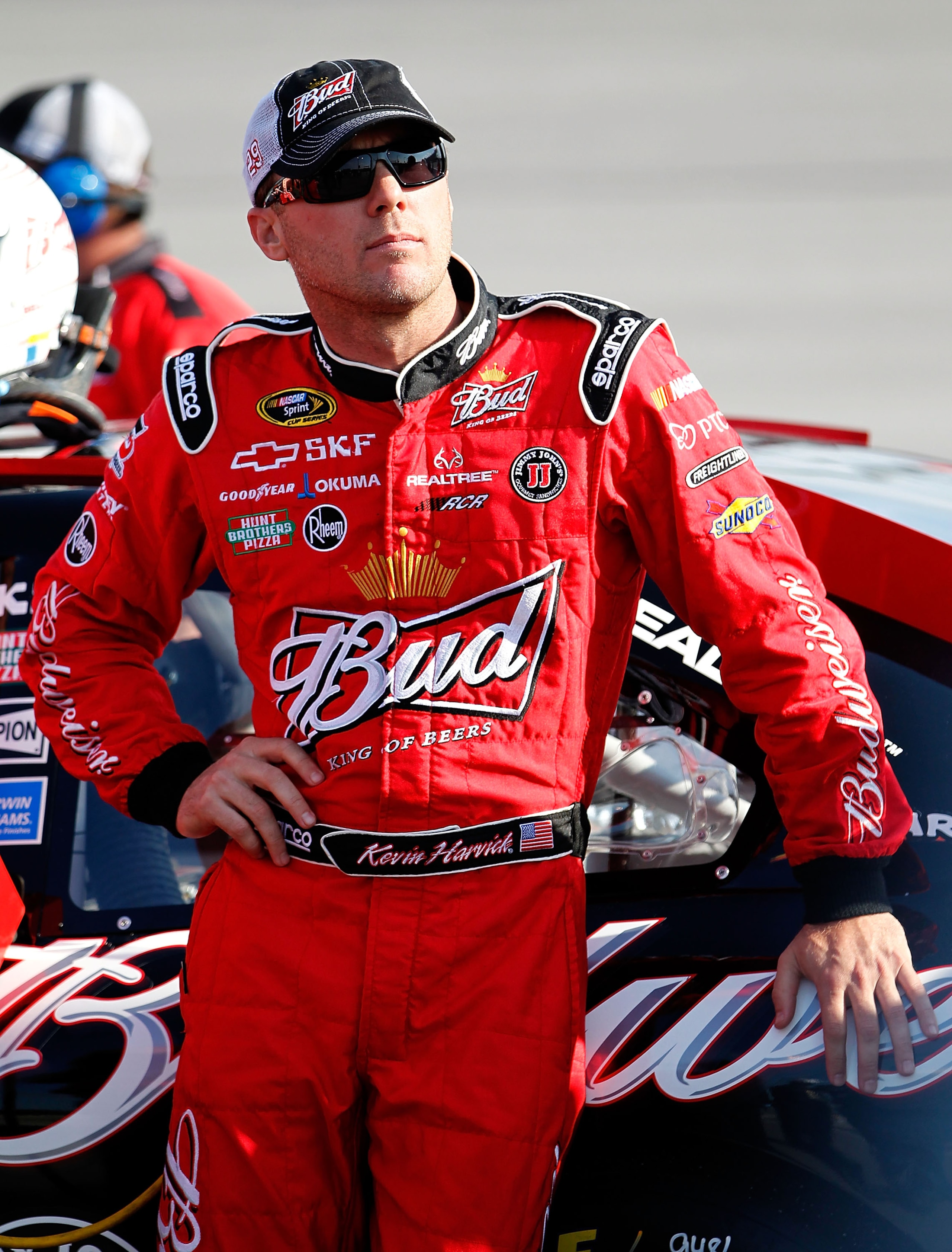 DARLINGTON, SC - MAY 06: Kevin Harvick, driver of the #29 Budweiser Chevrolet, stands on the grid during qualifying for the NASCAR Sprint Cup Series SHOWTIME Southern 500 at Darlington Raceway on May 6, 2011 in Darlington, South Carolina. (Photo by Geof DARLINGTON, SC - MAY 06: Kevin Harvick, driver of the #29 Budweiser Chevrolet, stands on the grid during qualifying for the NASCAR Sprint Cup Series SHOWTIME Southern 500 at Darlington Raceway on May 6, 2011 in Darlington, South Carolina. (Photo by Geof