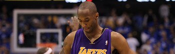 DALLAS, TX - MAY 06:  Guard Kobe Bryant #24 of the Los Angeles Lakers reacts during a 98-92 loss against the Dallas Mavericks in Game Three of the Western Conference Semifinals during the 2011 NBA Playoffs on May 6, 2011 at American Airlines Center in Dal