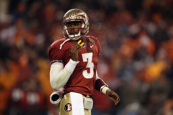 CHARLOTTE, NC - DECEMBER 04:  EJ Manuel #3 of the Florida State Seminoles against the Virginia Tech Hokies during their game at Bank of America Stadium on December 4, 2010 in Charlotte, North Carolina.  (Photo by Streeter Lecka/Getty Images)