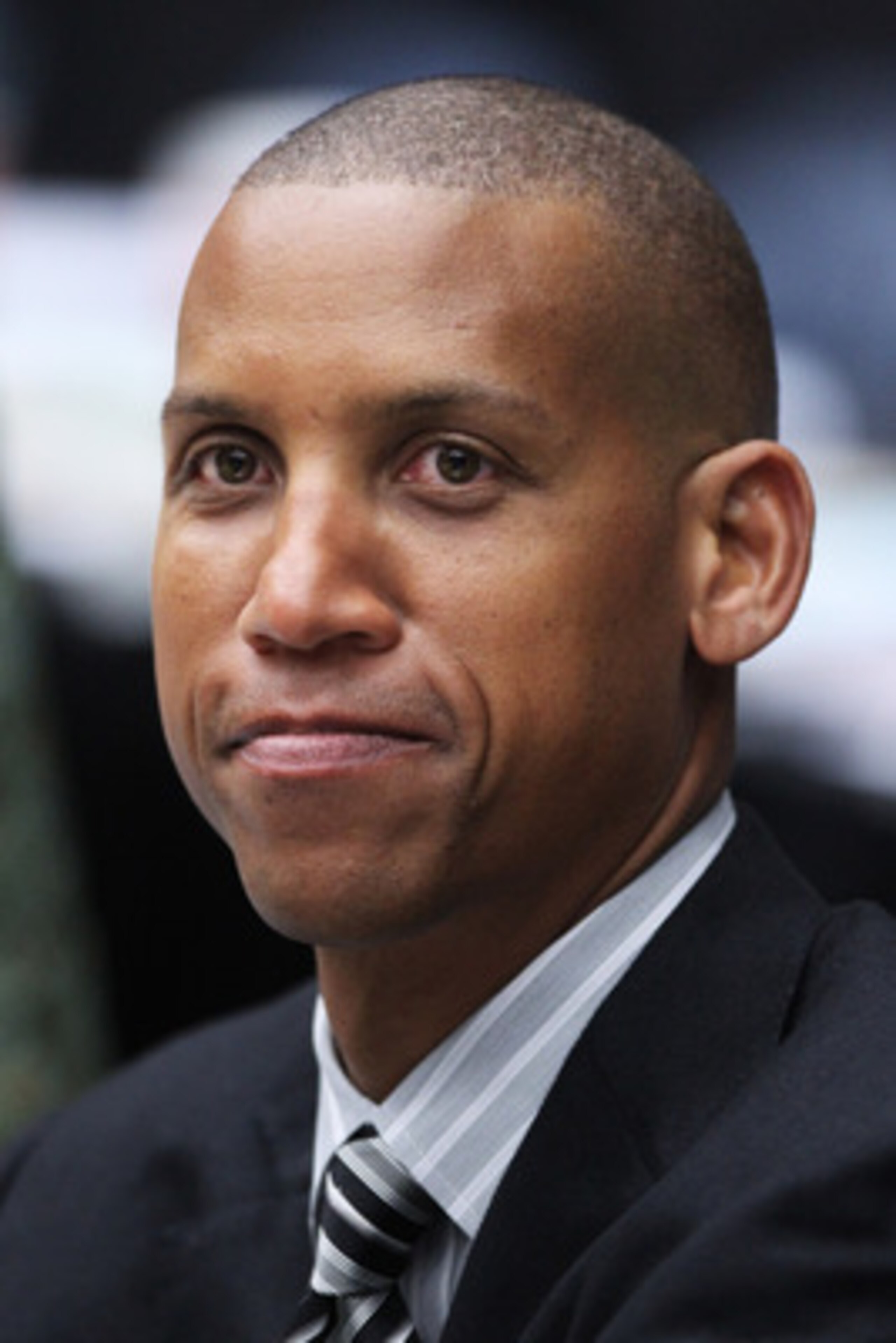 TUCSON, AZ - MARCH 17:  Former NBA player Reggie Miller attends the game between the San Diego State Aztecs and the Northern Colorado Bears during the second round of the 2011 NCAA men's basketball tournament at McKale Center on March 17, 2011 in Tucson,