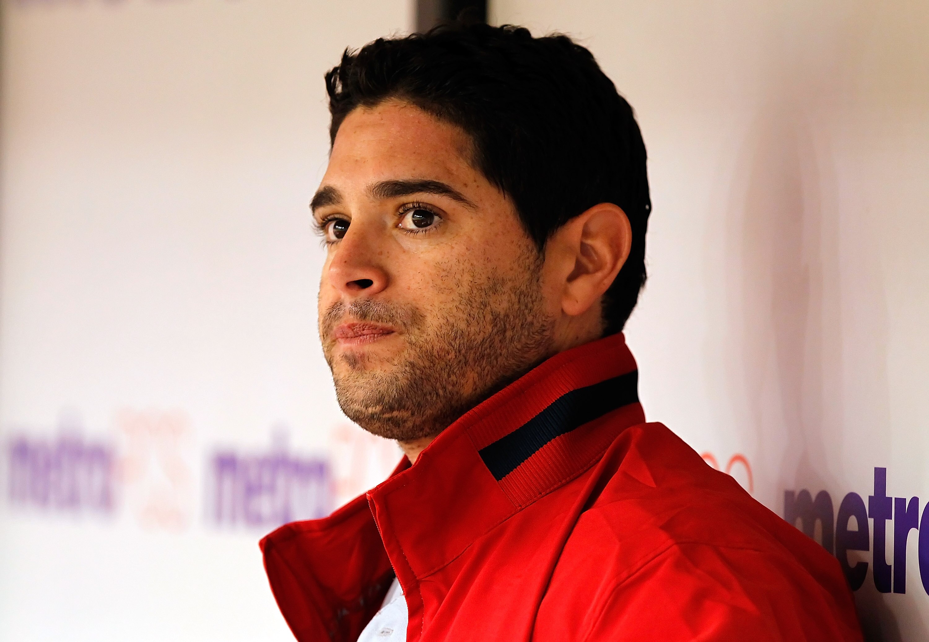 ST PETERSBURG, FL - APRIL 30:  Pitcher Joel Pineiro #35 of the Los Angeles Angels of Anaheim watches from the dugout against the Tampa Bay Rays during the game at Tropicana Field on April 30, 2011 in St. Petersburg, Florida.  (Photo by J. Meric/Getty Imag
