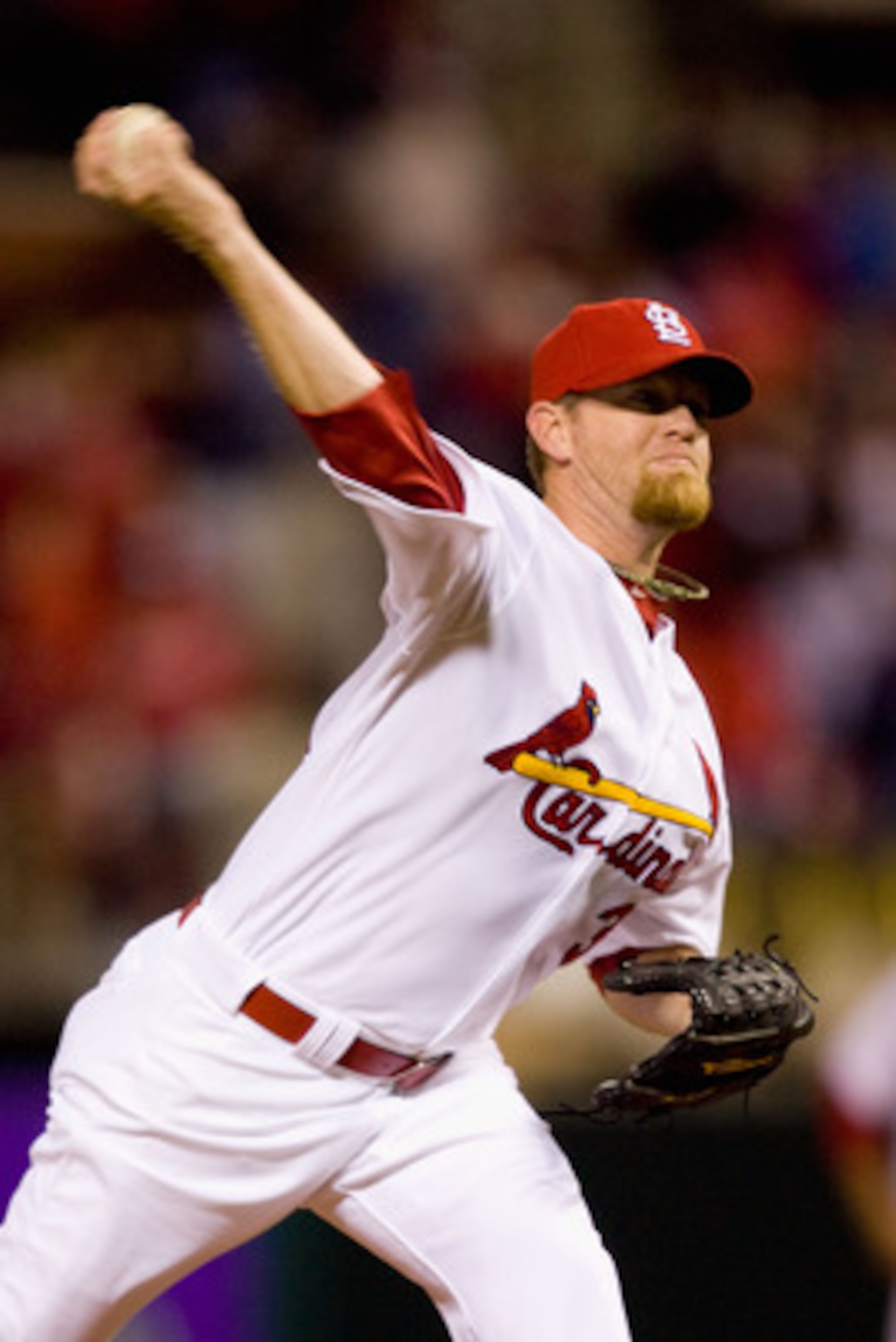 ST. LOUIS - APRIL 26: Relief pitcher Ryan Franklin #31 of the St. Louis Cardinals throws against the Atlanta Braves at Busch Stadium on April 26, 2010 in St. Louis, Missouri.  The Cardinals beat the Braves 4-3.  (Photo by Dilip Vishwanat/Getty Images)