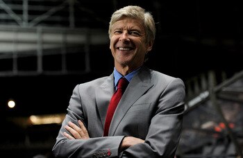 NEWCASTLE, UNITED KINGDOM - OCTOBER 27:  Arsenal Manager Arsene Wenger smiles prior to the Carling Cup Fourth Round match between Newcastle United and Arsenal at St James' Park on October 27, 2010 in Newcastle, England. (Photo by Michael Regan/Getty Image