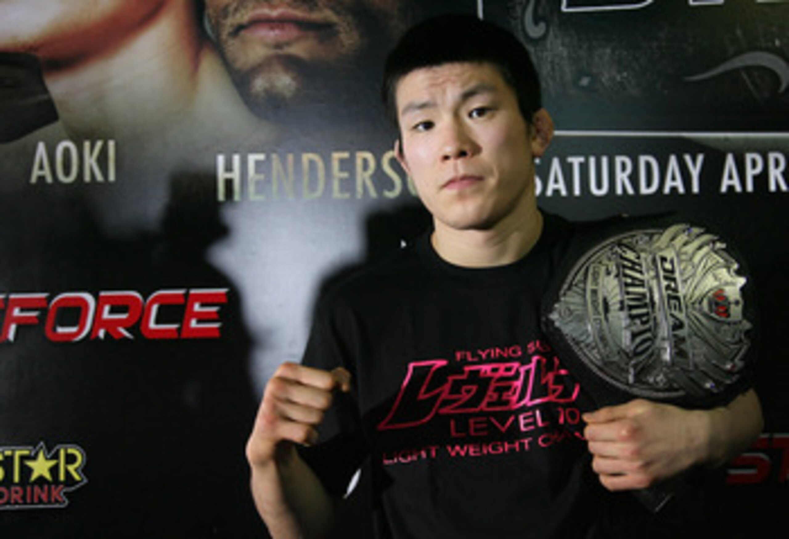 HOLLYWOOD - MARCH 17: Dream 155-Pound Champion Shinya 'Tobikan Judan' Aoki attends the CBS' Strikeforce MMA Fighters Open Media Workout on March 17, 2010 in Hollywood, California. (Photo by Valerie Macon/Getty Images) HOLLYWOOD - MARCH 17: Dream 155-Pound Champion Shinya 'Tobikan Judan' Aoki attends the CBS' Strikeforce MMA Fighters Open Media Workout on March 17, 2010 in Hollywood, California. (Photo by Valerie Macon/Getty Images)