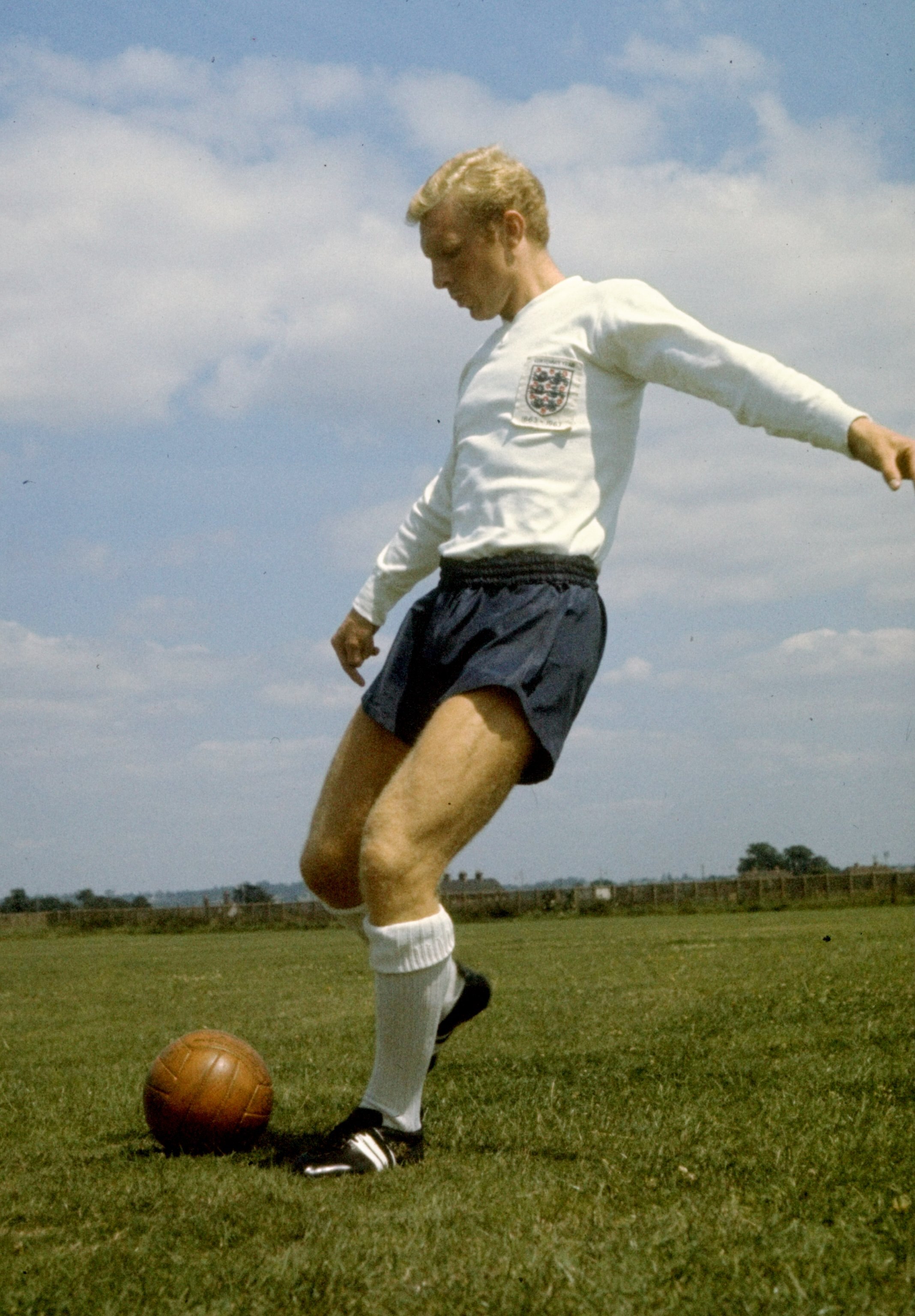 Undated:  Bobby Moore of England in action during a training session. \ Mandatory Credit: Allsport UK /Allsport