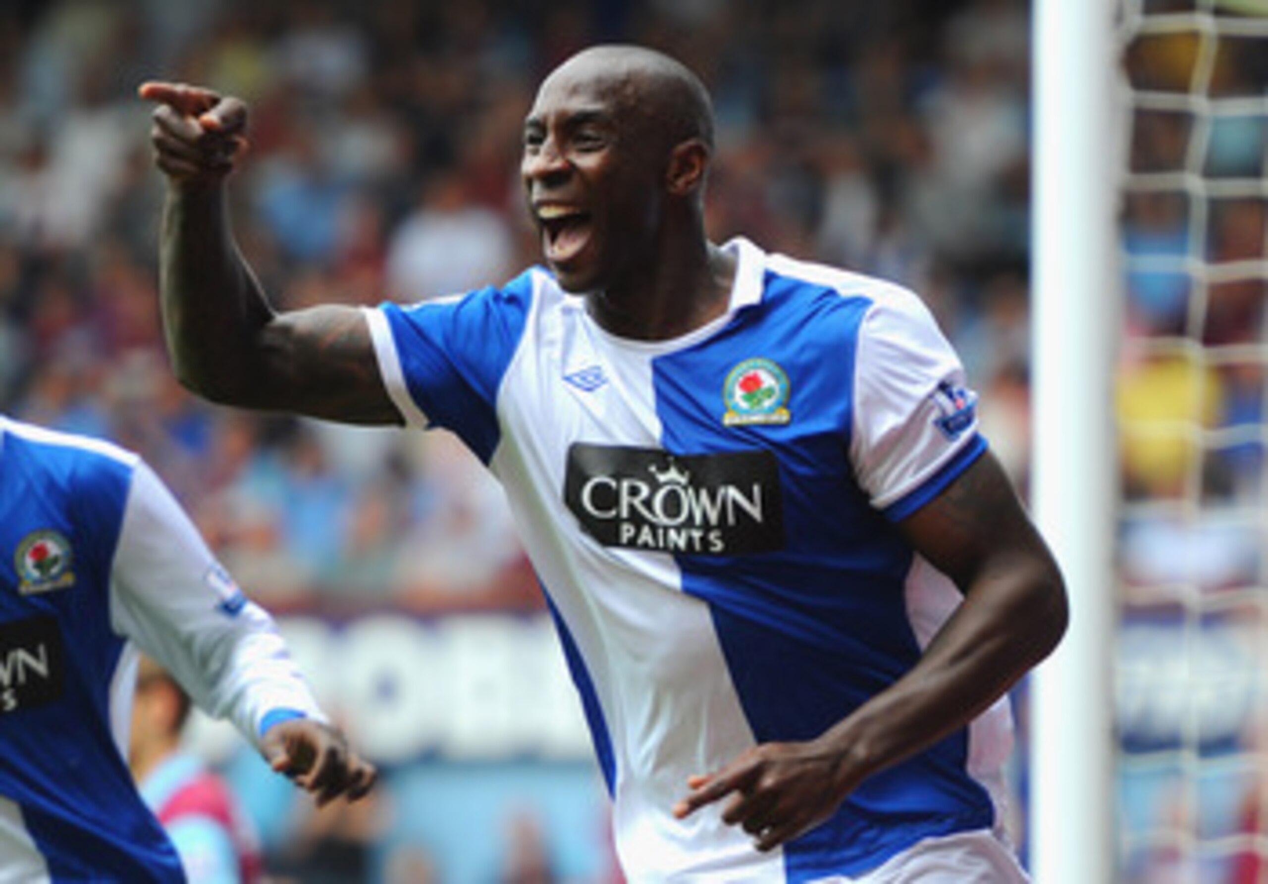 LONDON, ENGLAND - MAY 07:  Jason Roberts of Blackburn Rovers celebrates scoring the opening goal during the Barclays Premier League match between West Ham United and Blackburn Rovers at the Boleyn Ground on May 7, 2011 in London, England.  (Photo by Mike 