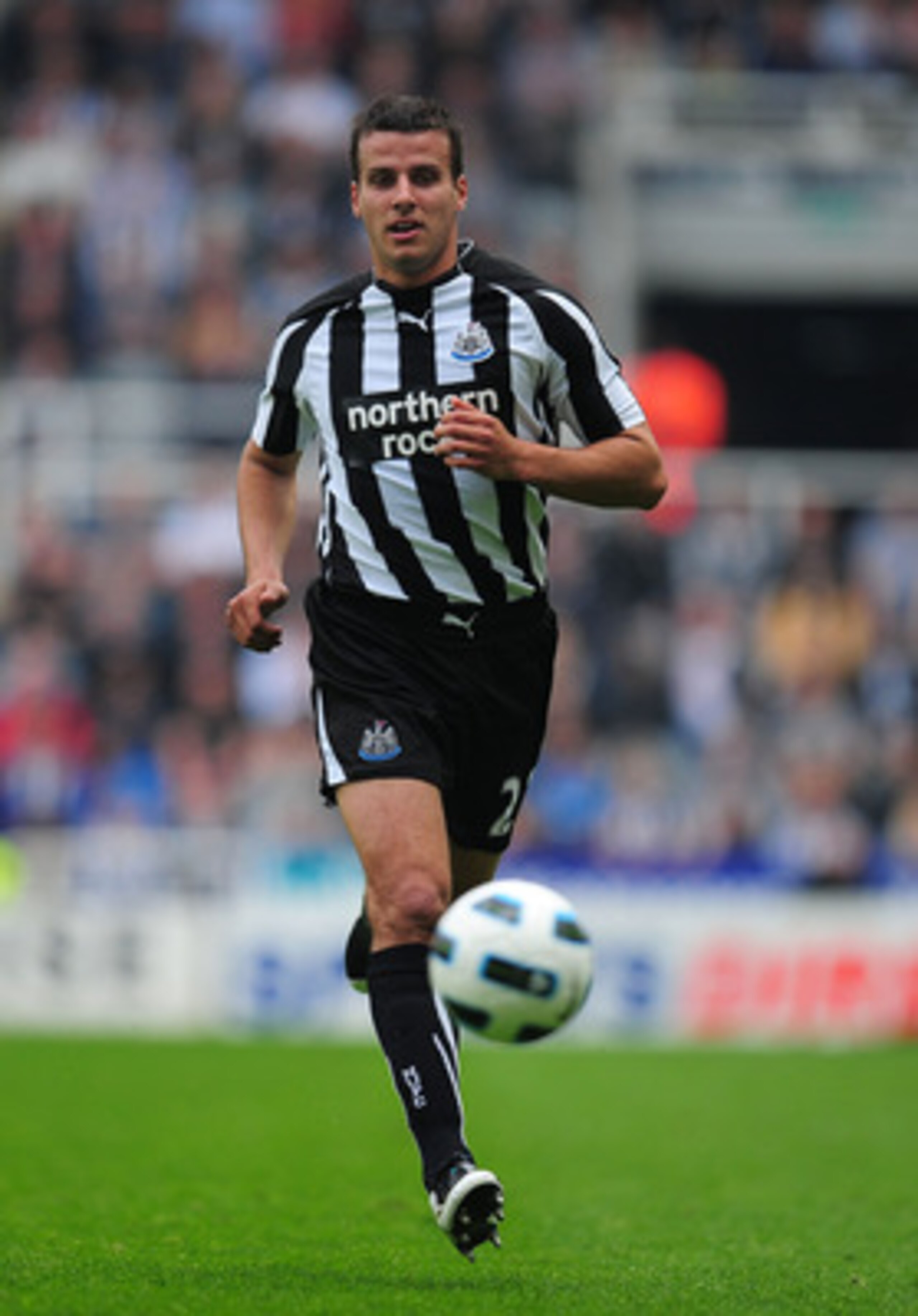 NEWCASTLE UPON TYNE, ENGLAND - MAY 07:  Newcastle player Steven Taylor in action during the Barclays  Premier League game between Newcastle United and Birmingham City at St James' Park on May 7, 2011 in Newcastle upon Tyne, England.  (Photo by Stu Forster