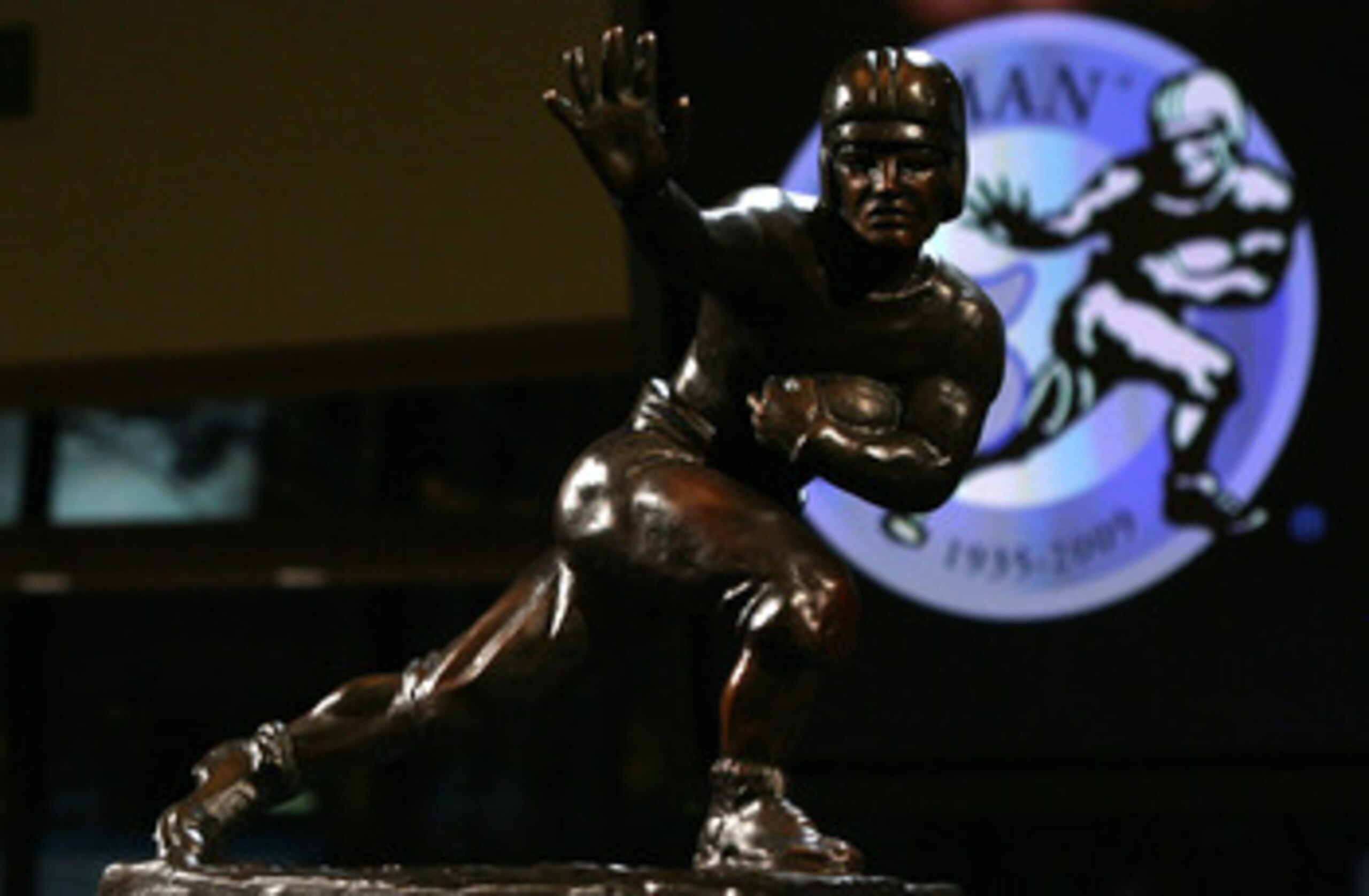 NEW YORK - DECEMBER 12: The Heisman trophy awarded to Running back Mark Ingram #22 of the Alabama Crimson Tide at a press conference after he was named the 75th Heisman Trophy winner at the Marriott Marquis on December 12, 2009 in New York City. (Photo NEW YORK - DECEMBER 12: The Heisman trophy awarded to Running back Mark Ingram #22 of the Alabama Crimson Tide at a press conference after he was named the 75th Heisman Trophy winner at the Marriott Marquis on December 12, 2009 in New York City. (Photo