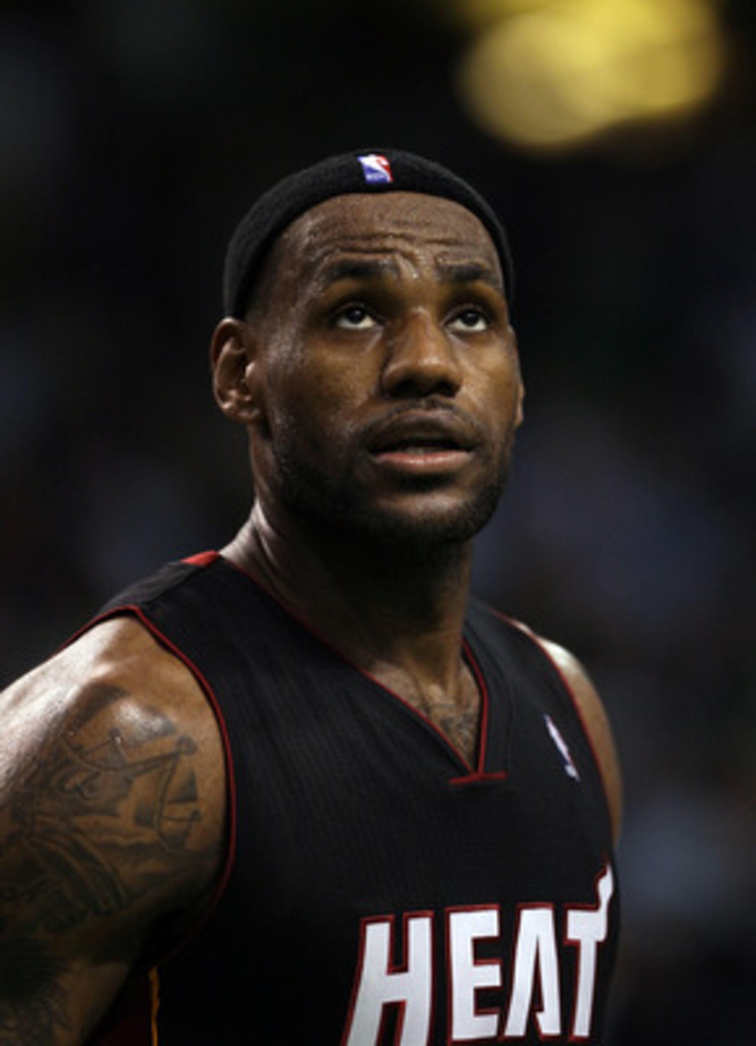 BOSTON, MA - MAY 09:  LeBron James #6 of the Miami Heat looks on against the Boston Celtics in Game Four of the Eastern Conference Semifinals in the 2011 NBA Playoffs on May 9, 2011 at the TD Garden in Boston, Massachusetts.  The Miami Heat defeated the B