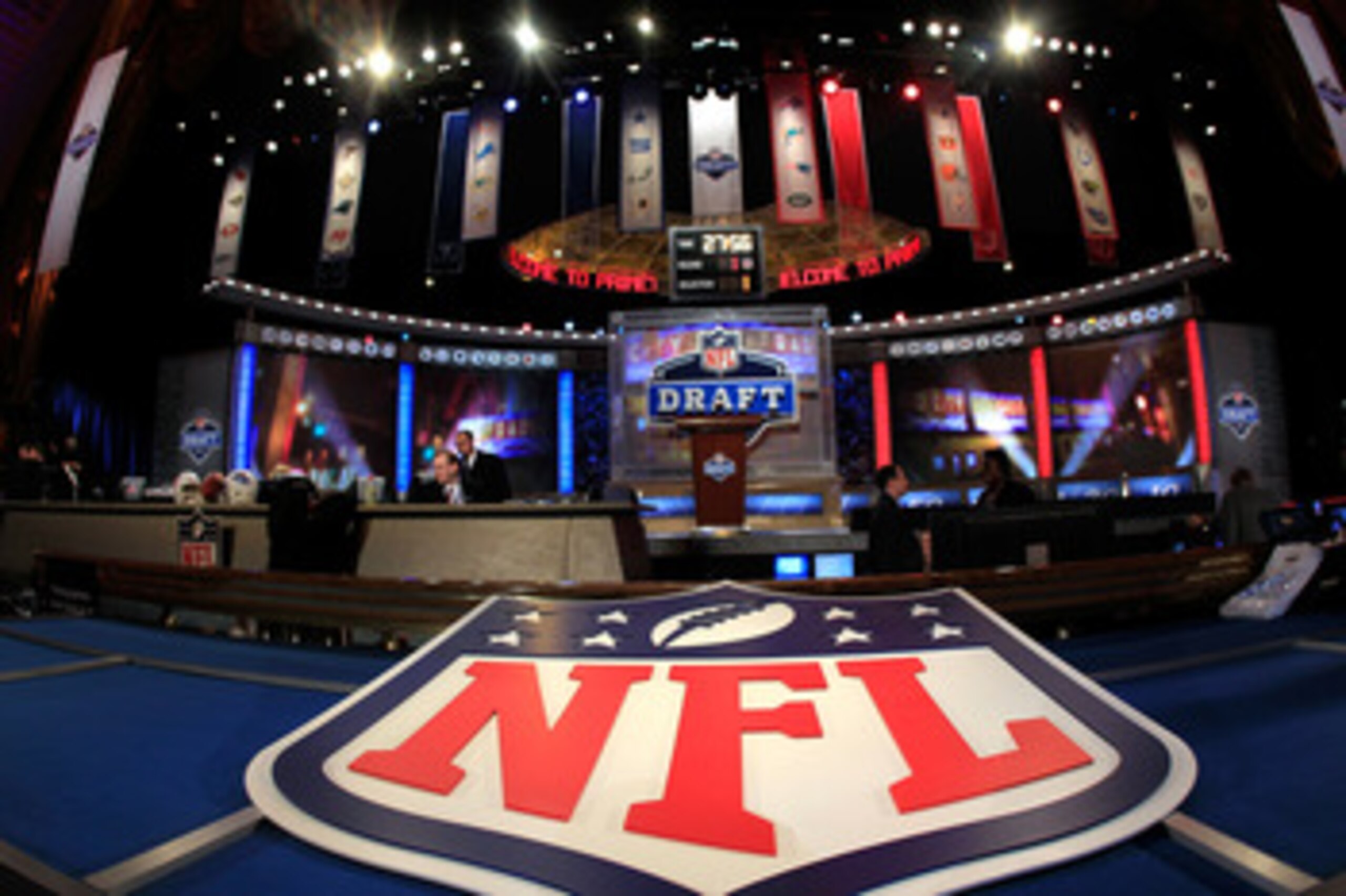 NEW YORK, NY - APRIL 28:  A general view of the draft stage during the 2011 NFL Draft at Radio City Music Hall on April 28, 2011 in New York City.  (Photo by Chris Trotman/Getty Images)