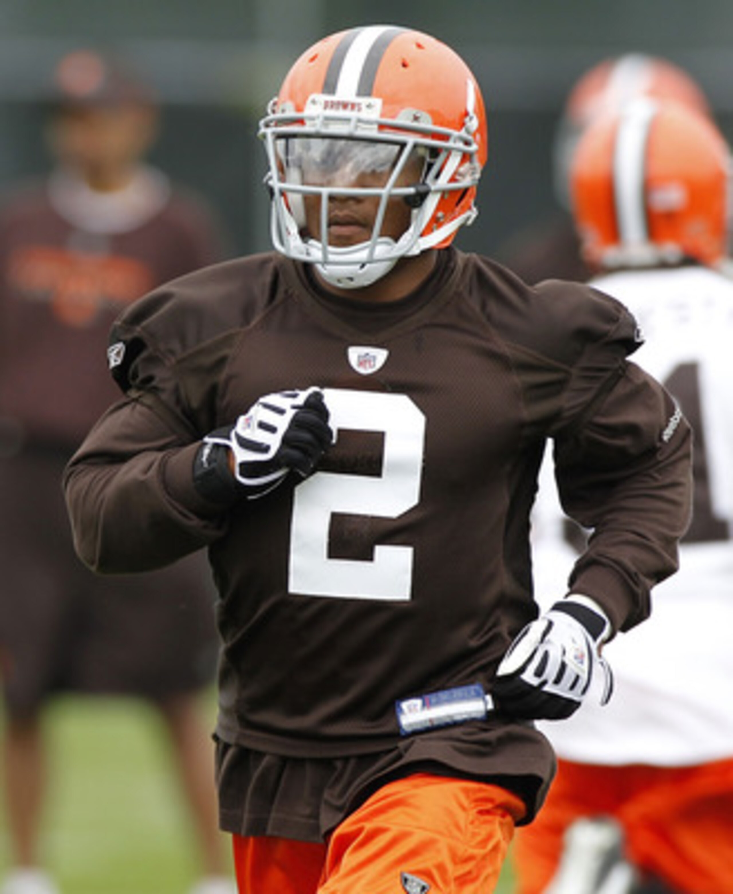 BEREA, OH - MAY 01:  T.J. Ward #2 of the Cleveland Browns runs a drill during rookie mini camp at the Cleveland Browns Training and Administrative Complex on May 1, 2010 in Berea, Ohio.  (Photo by Gregory Shamus/Getty Images)