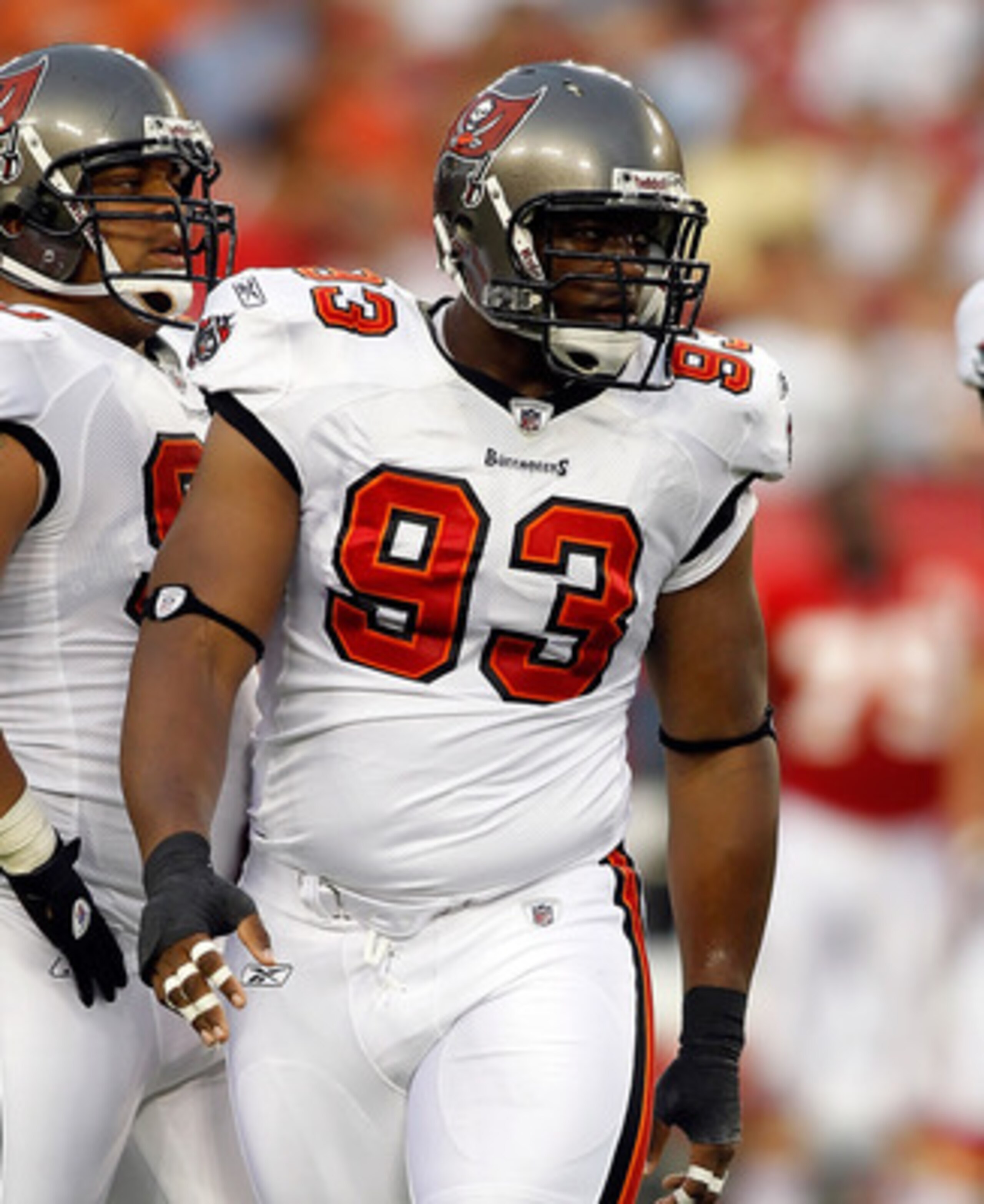 TAMPA, FL - AUGUST 21:  Defensive tackle Gerald McCoy #93 of the Tampa Bay Buccaneers lines up against the Kansas City Chiefs during a preseason game at Raymond James Stadium on August 21, 2010 in Tampa, Florida.  (Photo by J. Meric/Getty Images)