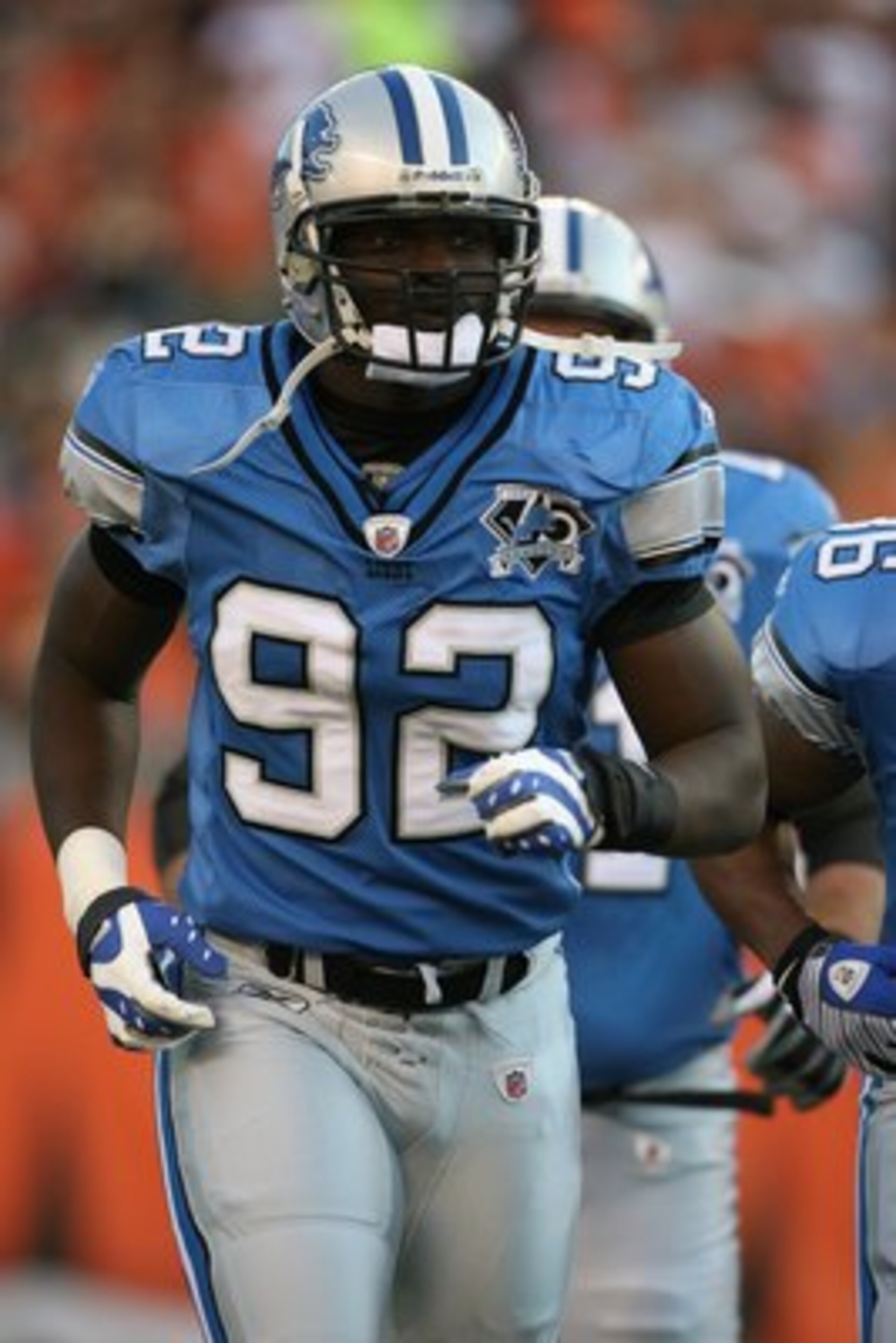 CINCINNATI - AUGUST 17:  Cliff Avril #92 of the Detroit Lions walks on the field during the NFL game against the Cincinnati Bengals at Paul Brown Stadium on August 17, 2008 in Cincinnati, Ohio.  (Photo by Andy Lyons/Getty Images)
