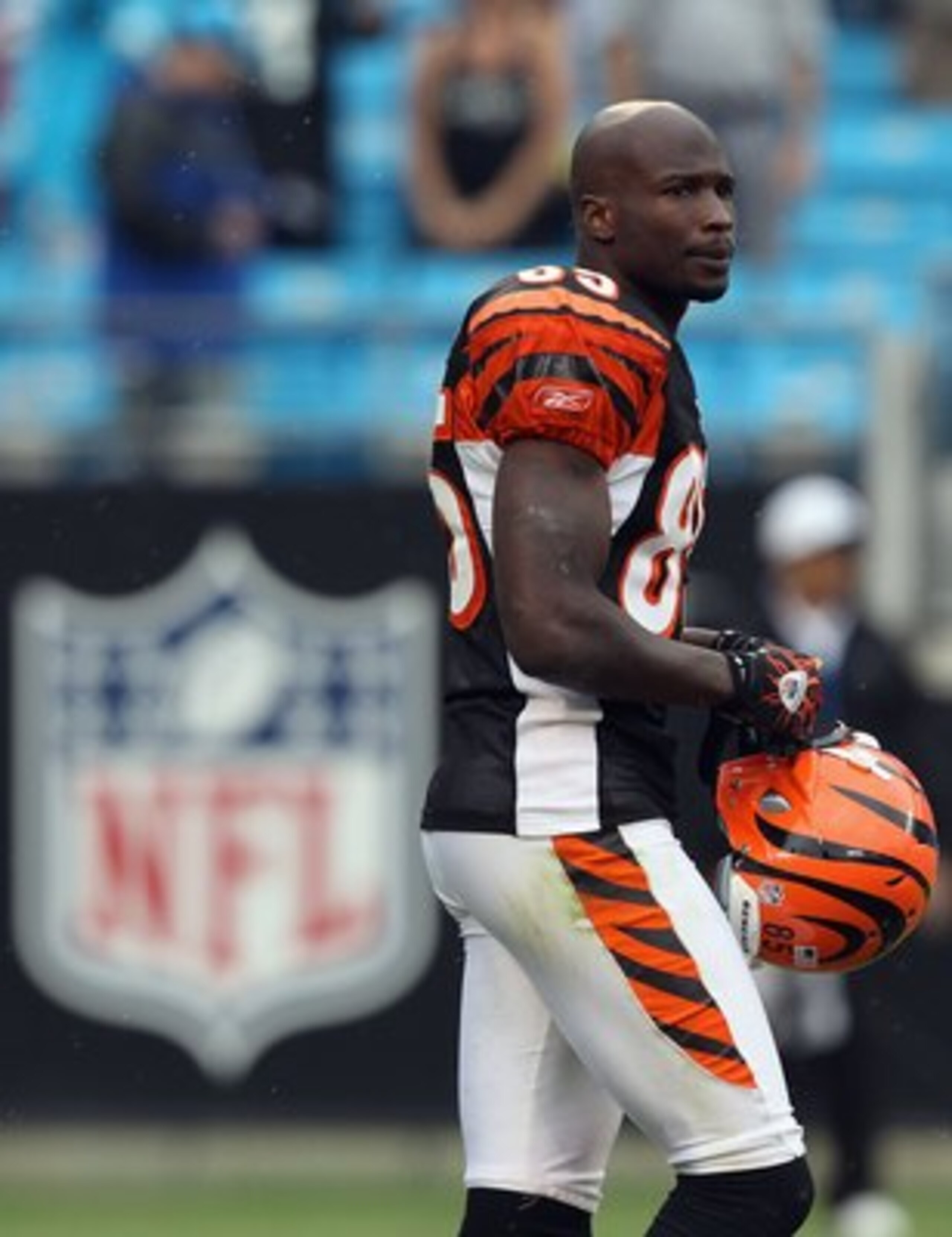 CHARLOTTE, NC - SEPTEMBER 26: Chad Ochocinco #85 of the Cincinnati Bengals during their game against the Carolina Panthers at Bank of America Stadium on September 26, 2010 in Charlotte, North Carolina. (Photo by Streeter Lecka/Getty Images) CHARLOTTE, NC - SEPTEMBER 26: Chad Ochocinco #85 of the Cincinnati Bengals during their game against the Carolina Panthers at Bank of America Stadium on September 26, 2010 in Charlotte, North Carolina. (Photo by Streeter Lecka/Getty Images)