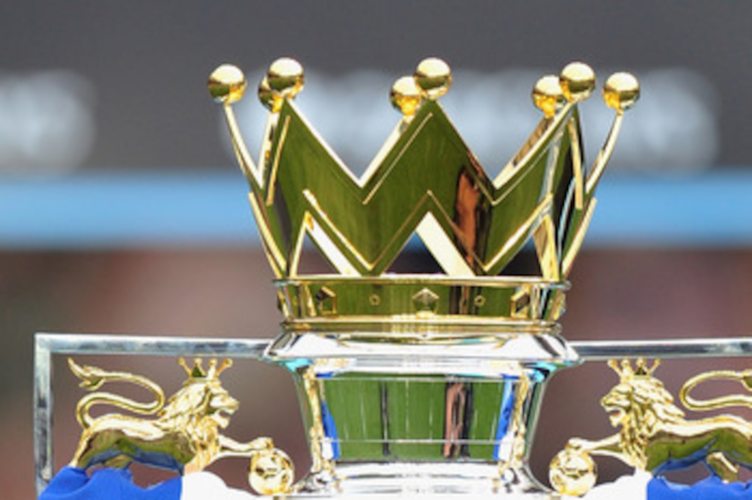 LONDON, ENGLAND - MAY 09:  A view of the Premier League trophy after the Barclays Premier League match between Chelsea and Wigan Athletic at Stamford Bridge on May 9, 2010 in London, England. Chelsea won 8-0 to win the championship.  (Photo by Clive Mason